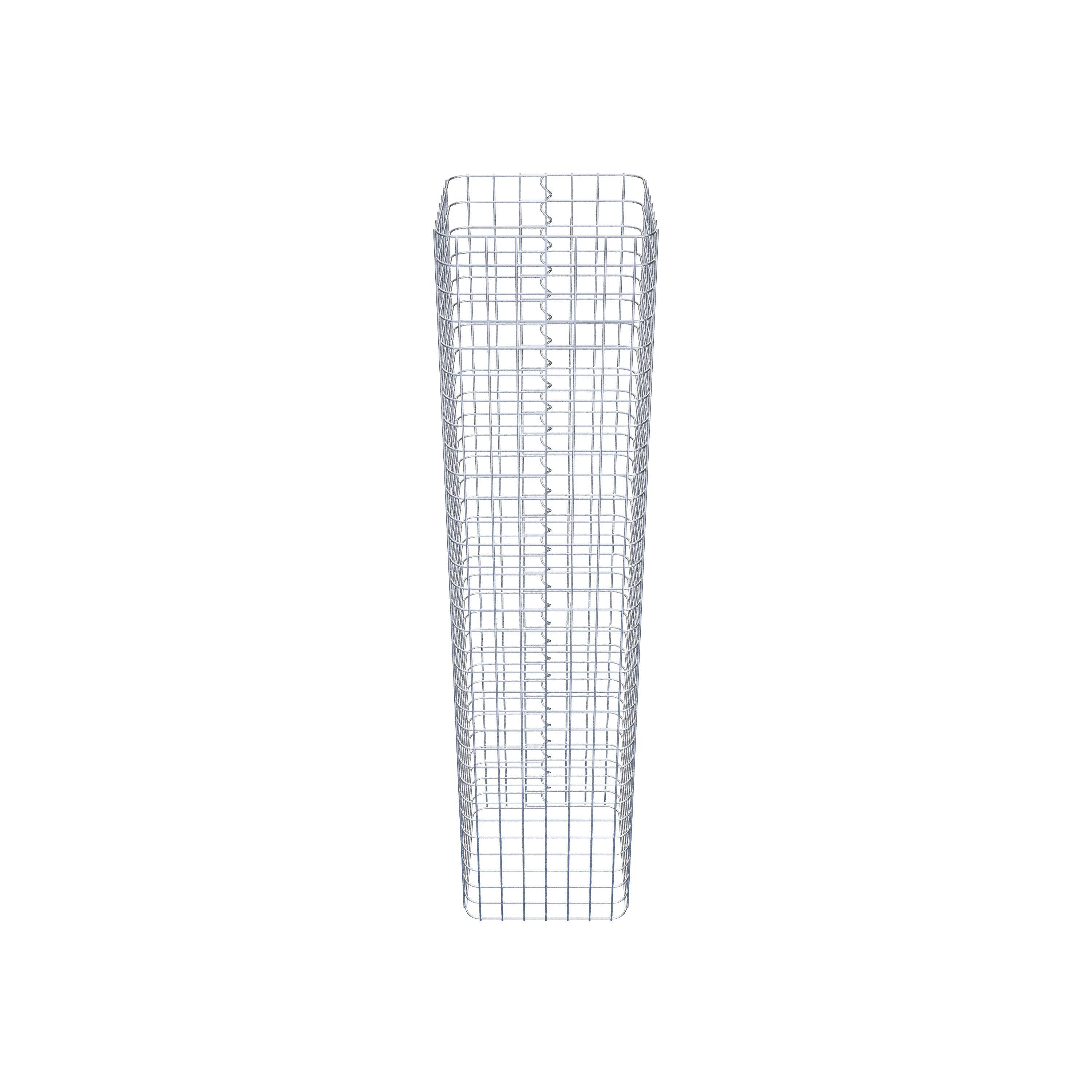 Colonne gabion carrée 37 cm x 37 cm, hauteur 160 cm, L 5 cm x 5 cm