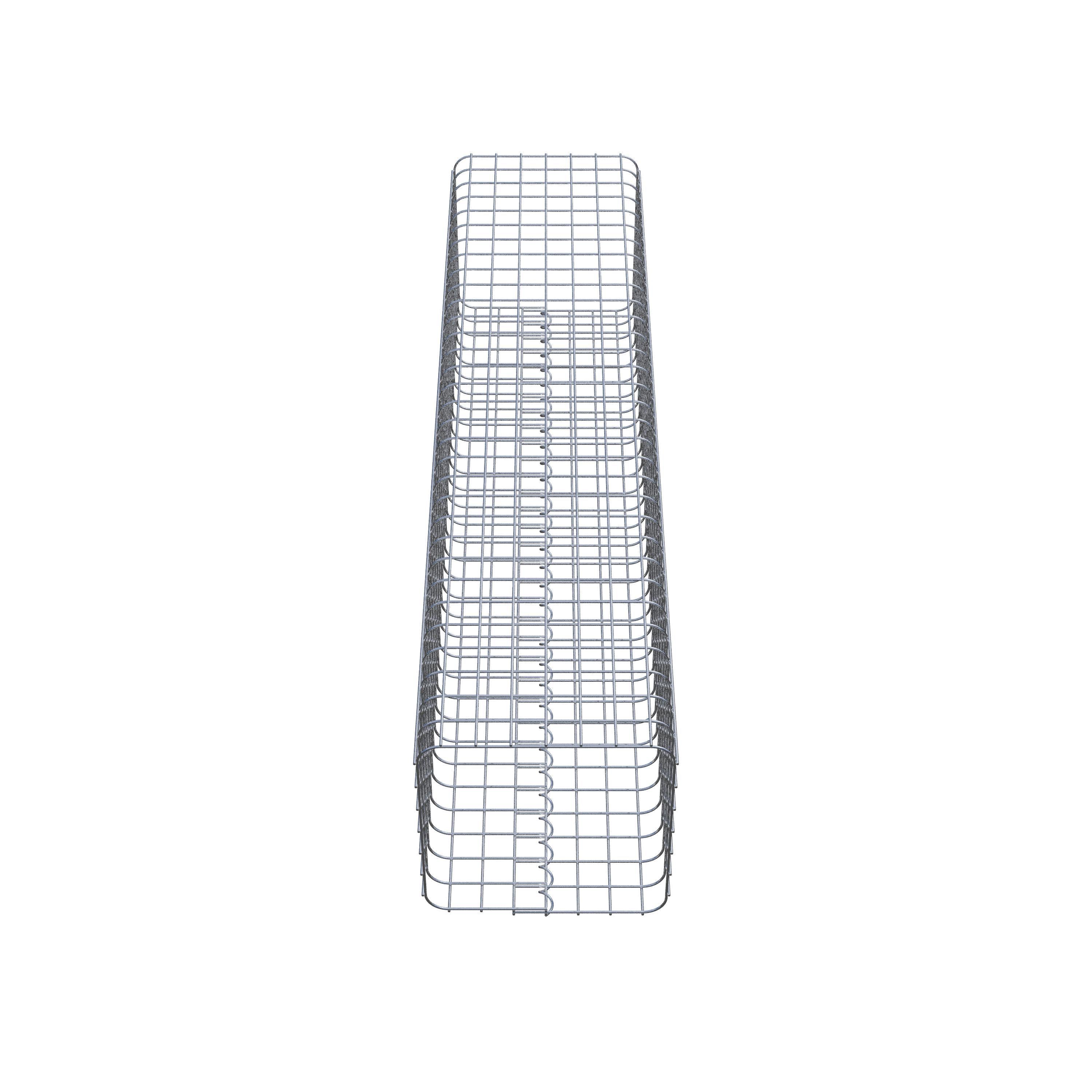 Colonne gabion carrée 37 cm x 37 cm, hauteur 160 cm, L 5 cm x 5 cm