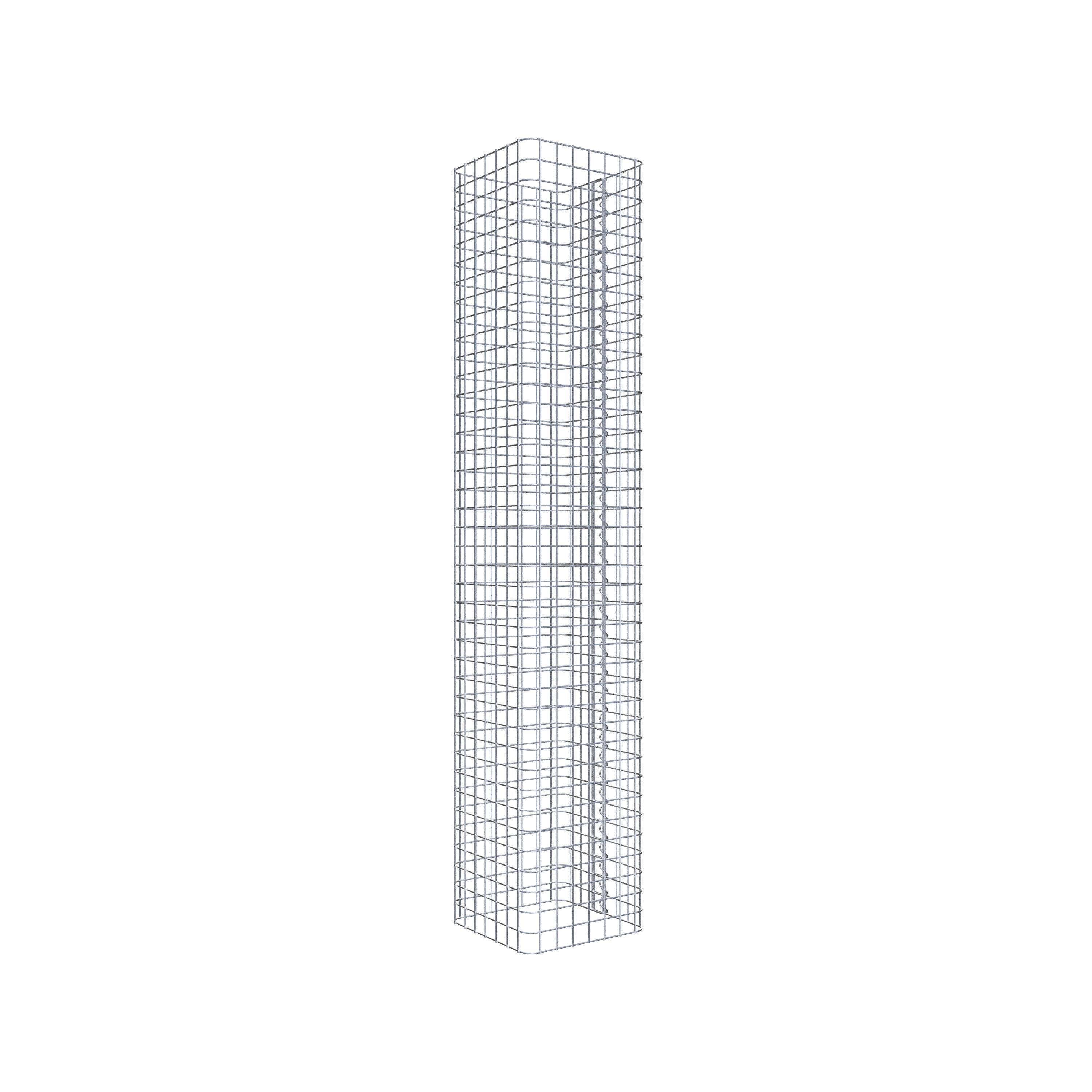 Colonne gabion carrée 37 cm x 37 cm, hauteur 200 cm, MW 5 cm x 5 cm