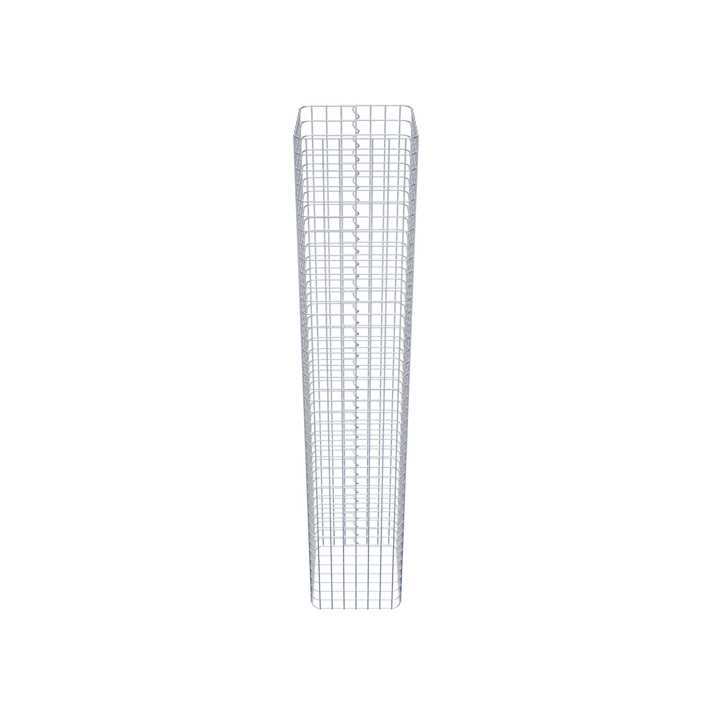 Colonne gabion carrée 37 cm x 37 cm, hauteur 200 cm, MW 5 cm x 5 cm