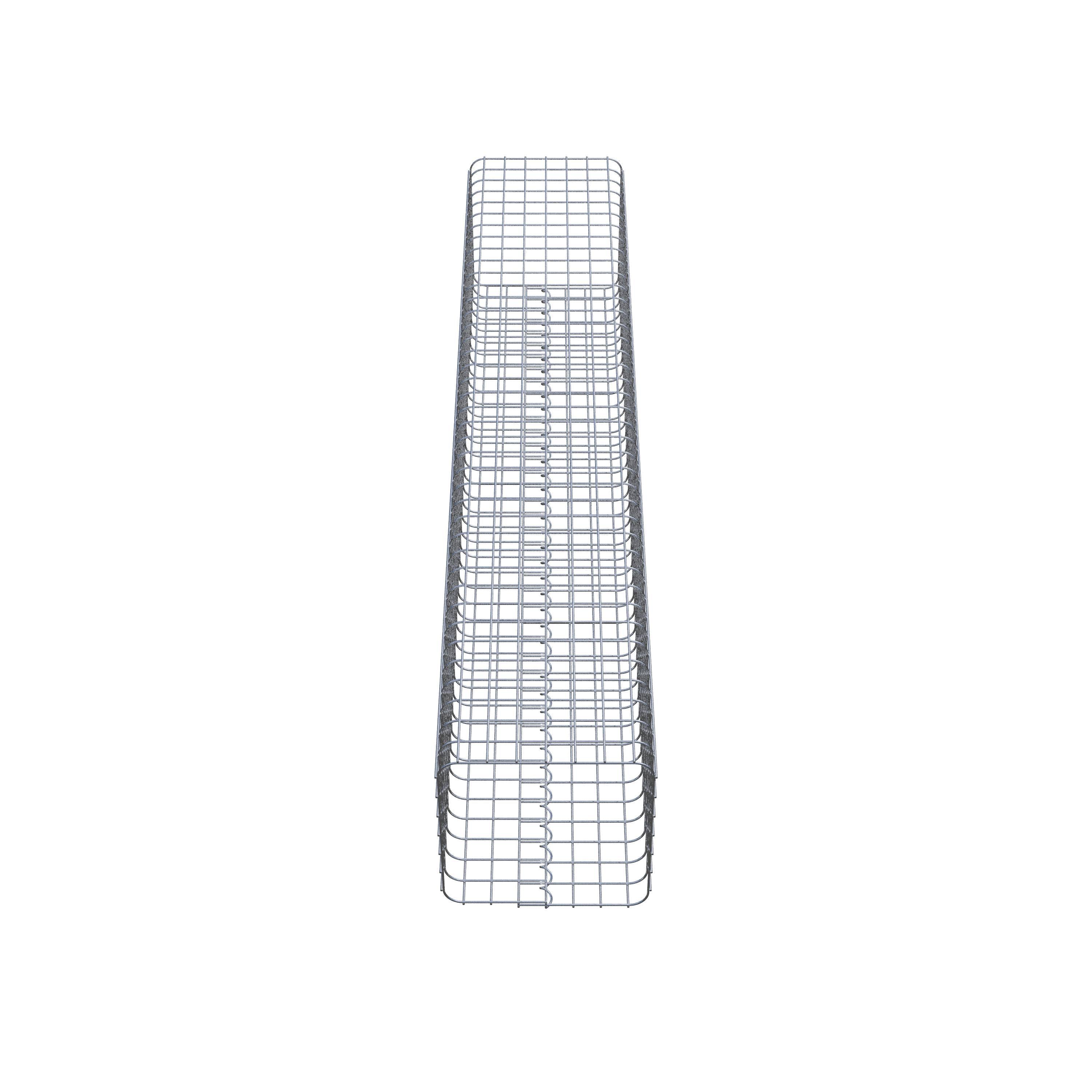 Colonne gabion carrée 37 cm x 37 cm, hauteur 200 cm, MW 5 cm x 5 cm