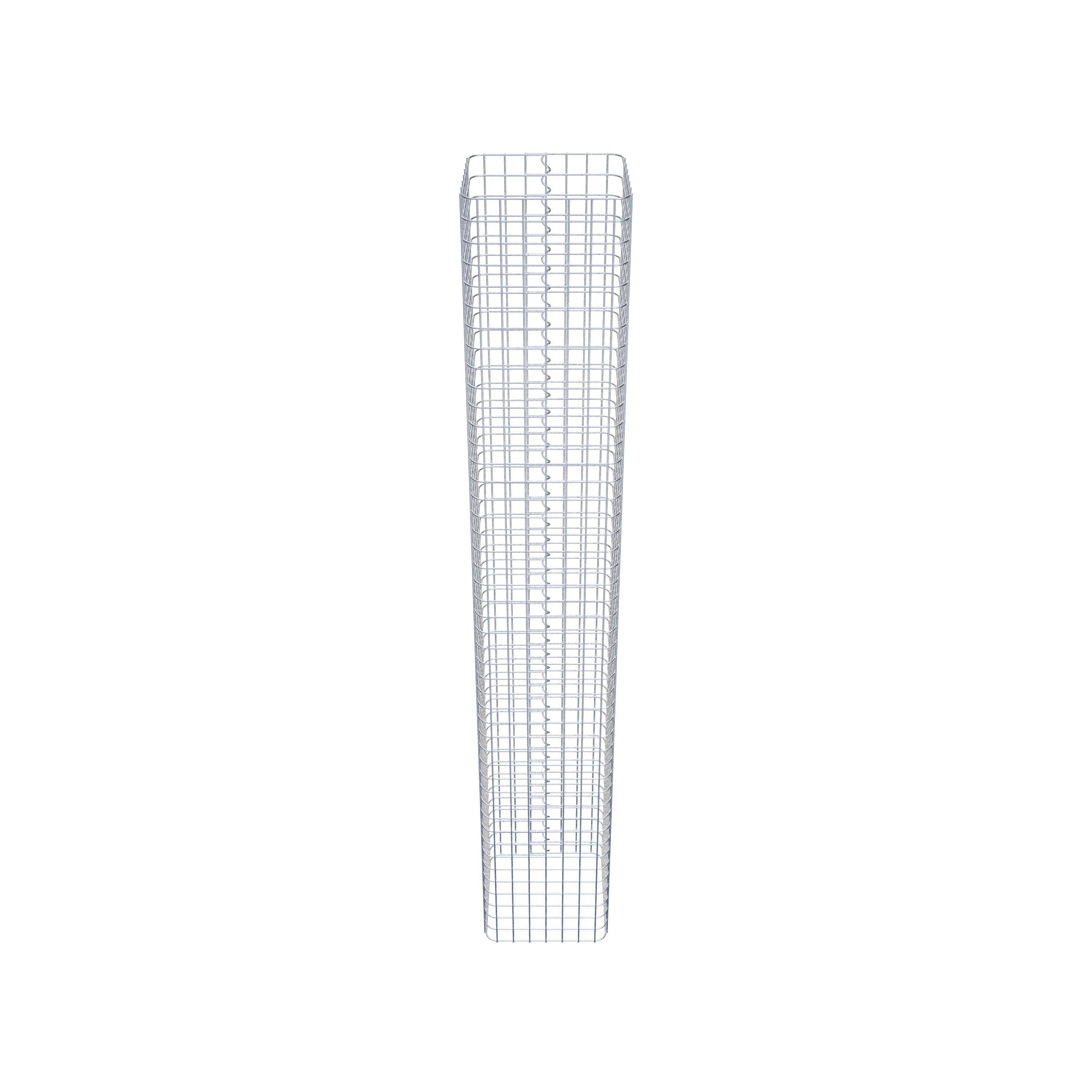 Colonne gabion carrée 37 cm x 37 cm, hauteur 230 cm, MW 5 cm x 5 cm