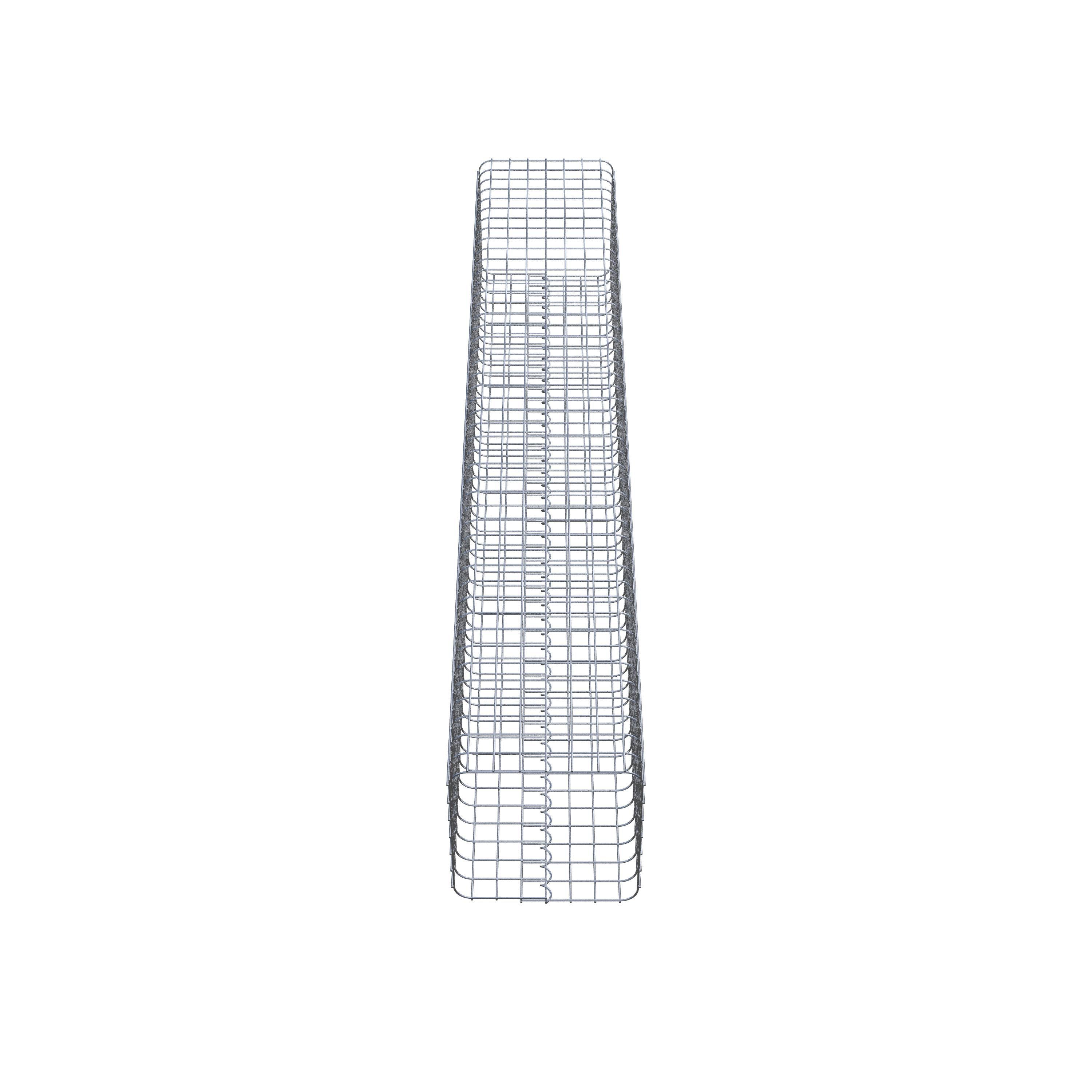 Colonne gabion carrée 37 cm x 37 cm, hauteur 230 cm, MW 5 cm x 5 cm