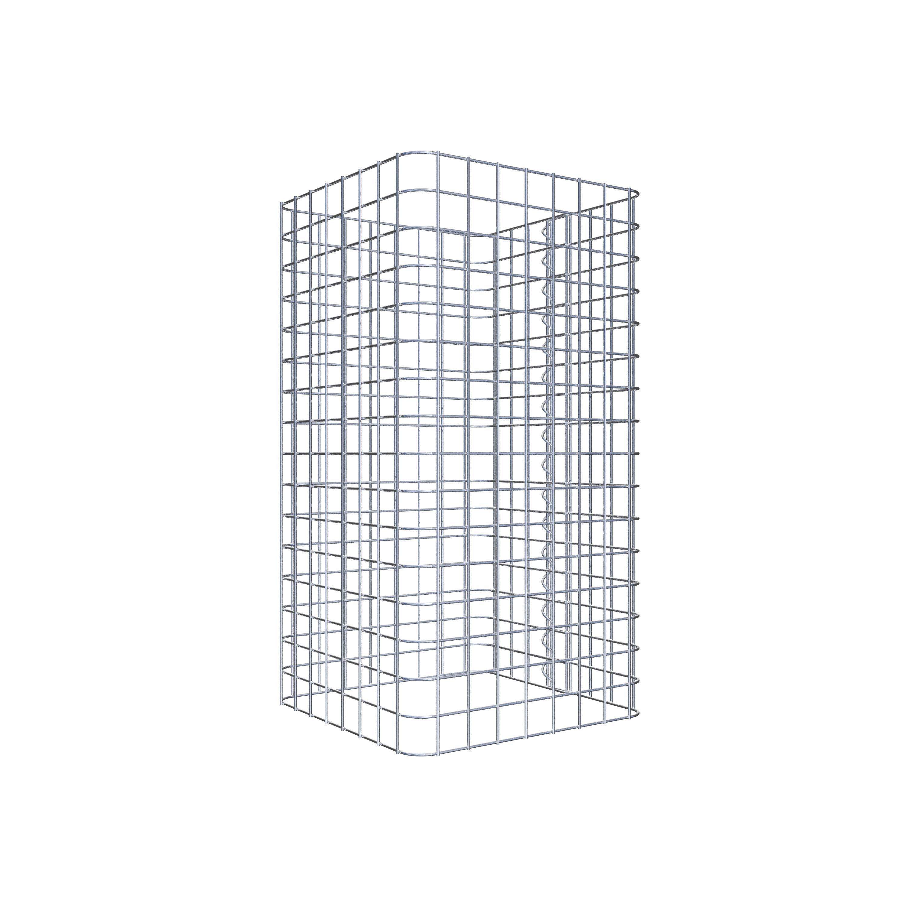 Colonne gabion carrée 42 cm x 42 cm, hauteur 80 cm, MW 5 cm x 5 cm