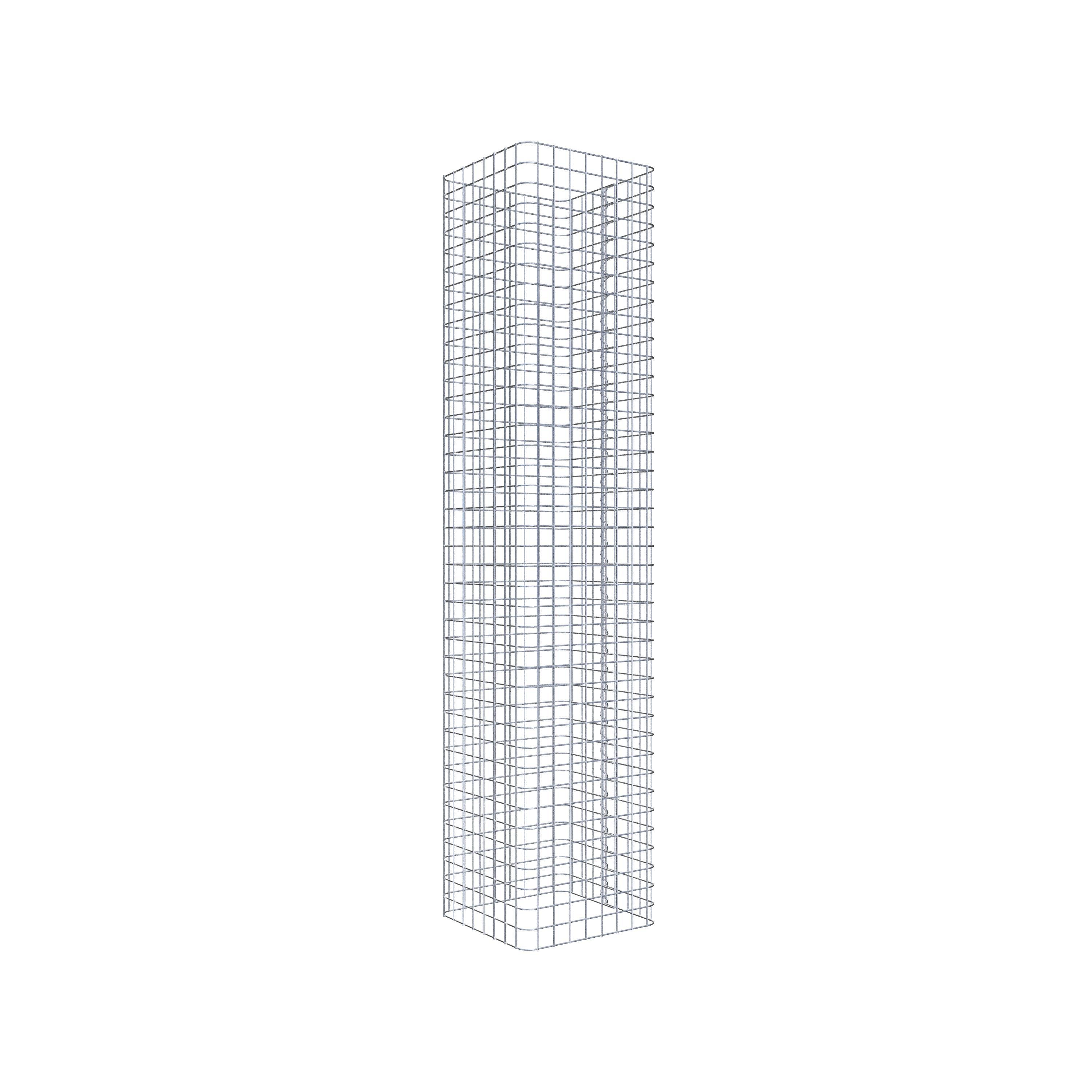 Colonne gabion carrée 42 cm x 42 cm, hauteur 200 cm, MW 5 cm x 5 cm