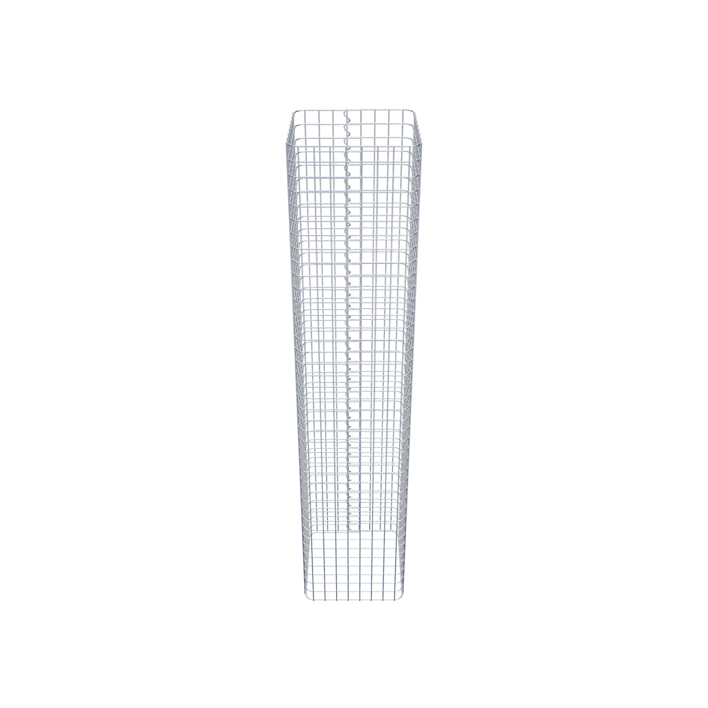 Colonne gabion carrée 42 cm x 42 cm, hauteur 200 cm, MW 5 cm x 5 cm