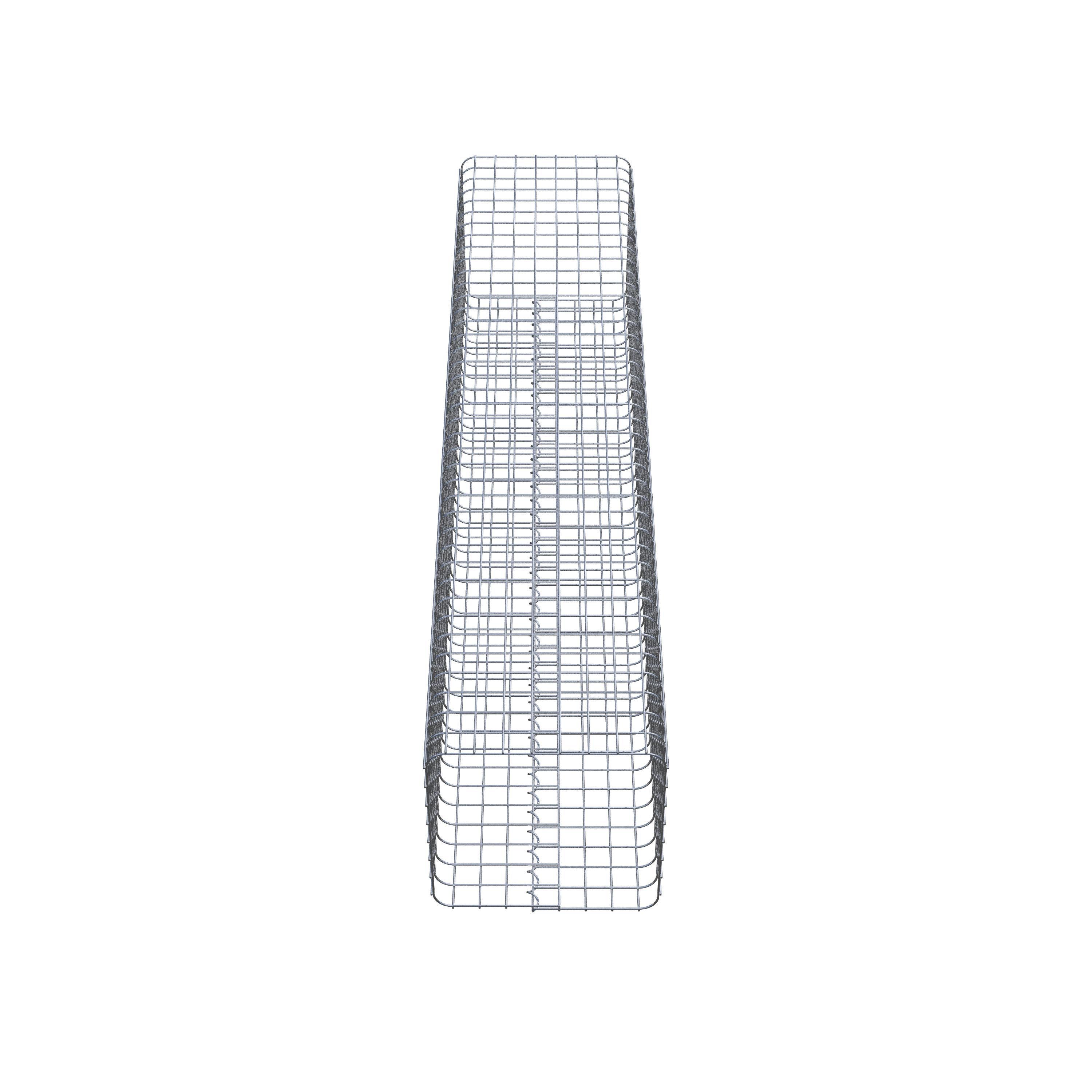 Colonne gabion carrée 42 cm x 42 cm, hauteur 200 cm, MW 5 cm x 5 cm