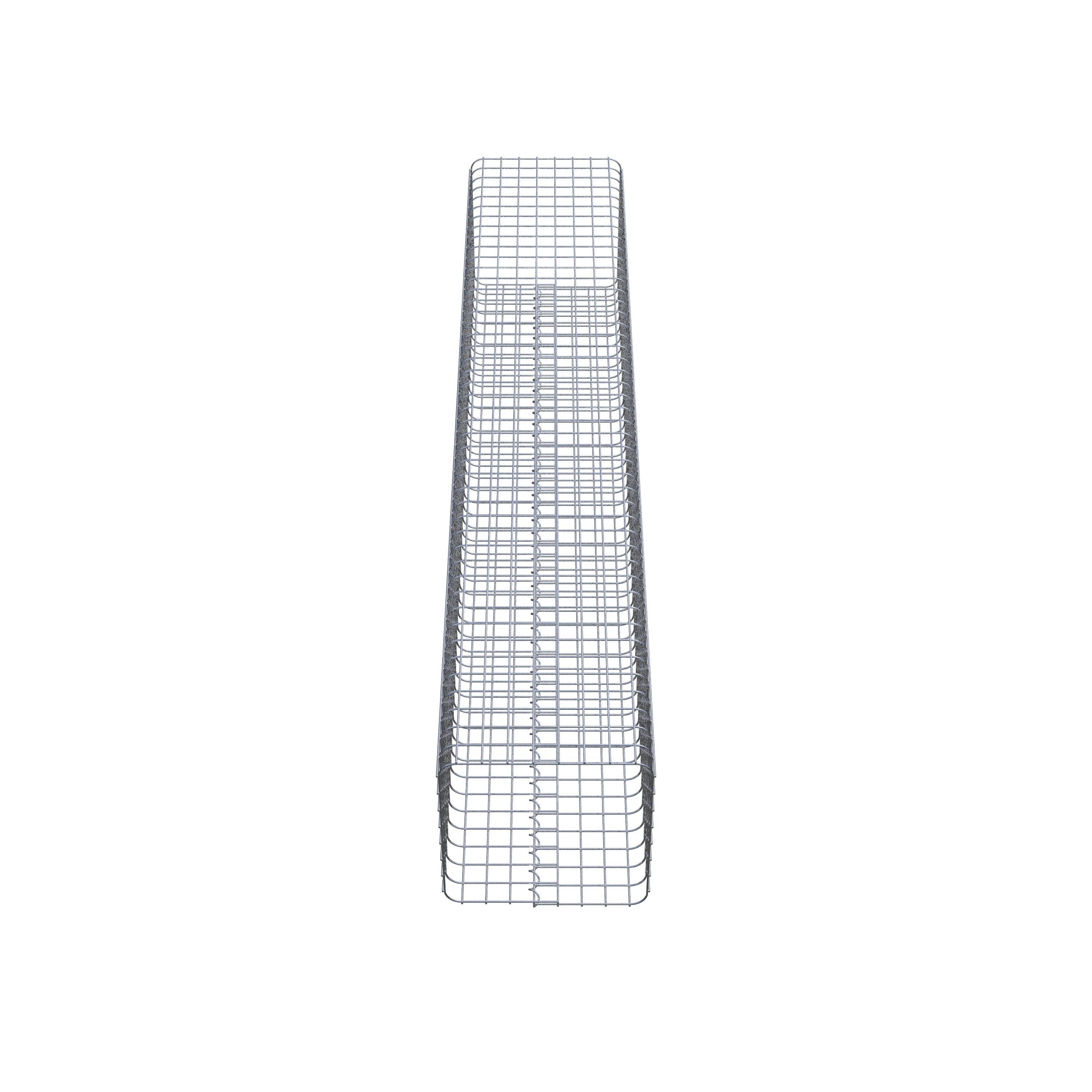 Colonne gabion carrée 42 cm x 42 cm, hauteur 230 cm, L 5 cm x 5 cm