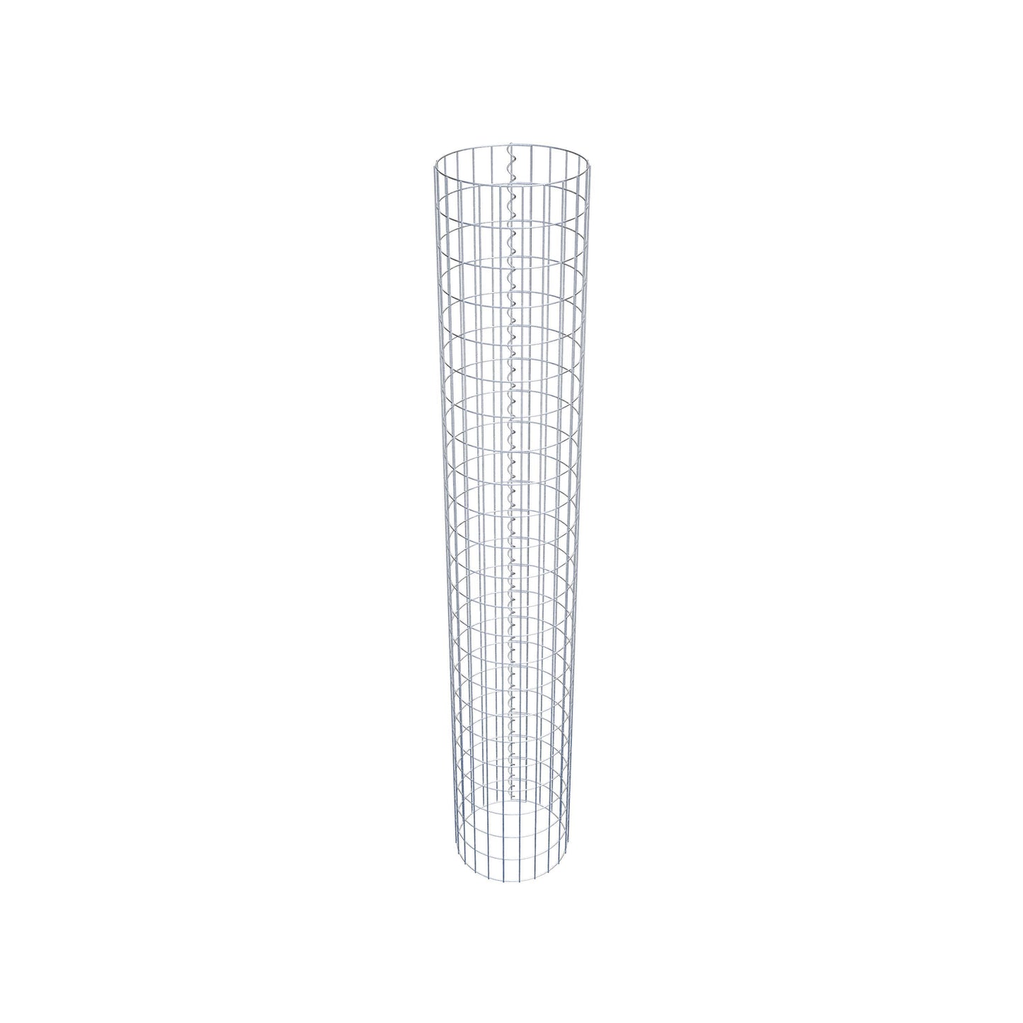 Gabion column around 37 cm diameter, 230 cm height, mesh size 5 cm x 10 cm