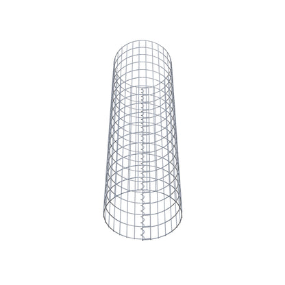 Coluna de gabião redonda 47 cm de diâmetro, 160 cm de altura, malhagem 5 cm x 10 cm