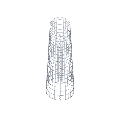 Gabion column around 47 cm diameter, 200 cm height, mesh size 5 cm x 10 cm