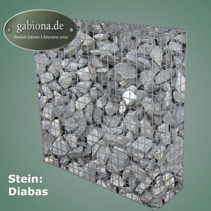 Gabião galvanizado a quente 102 cm x 102 cm x 32 cm, malhagem 5 cm x 5 cm, totalmente soldado