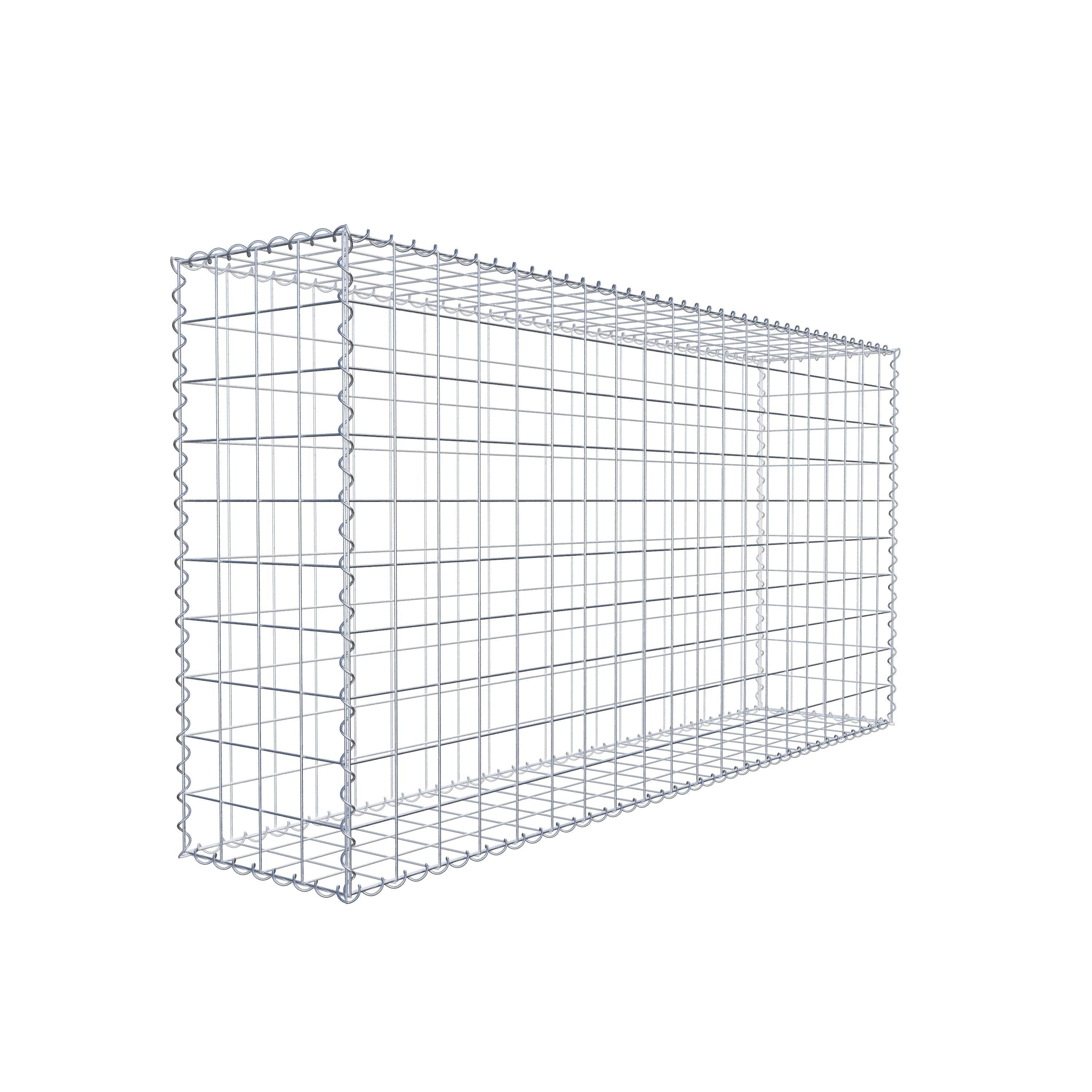 Gabion 200 cm x 100 cm x 40 cm (L x H x P), maille 10 cm x 10 cm, spirale