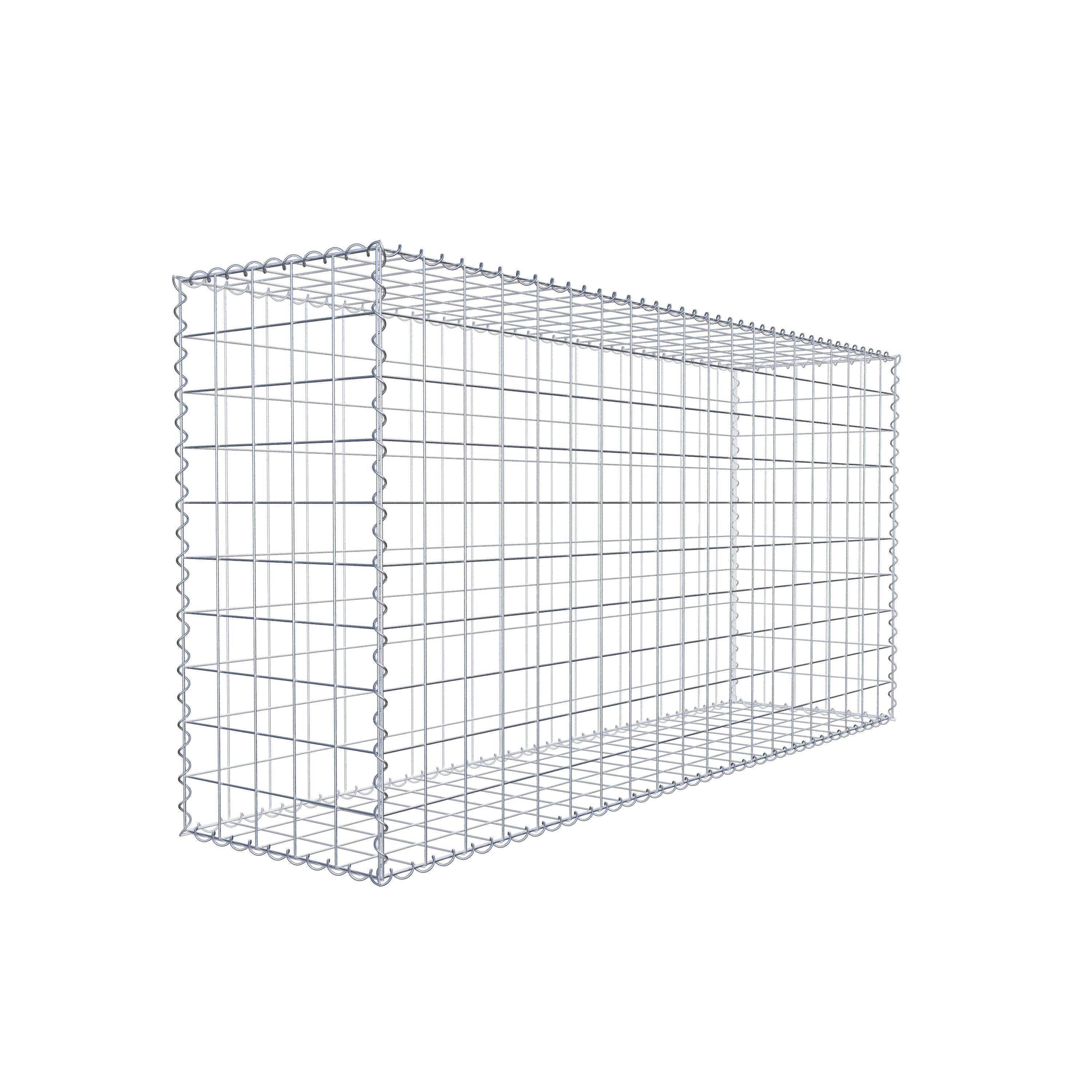 Gabion 200 cm x 100 cm x 50 cm (L x H x P), maille 10 cm x 10 cm, spirale