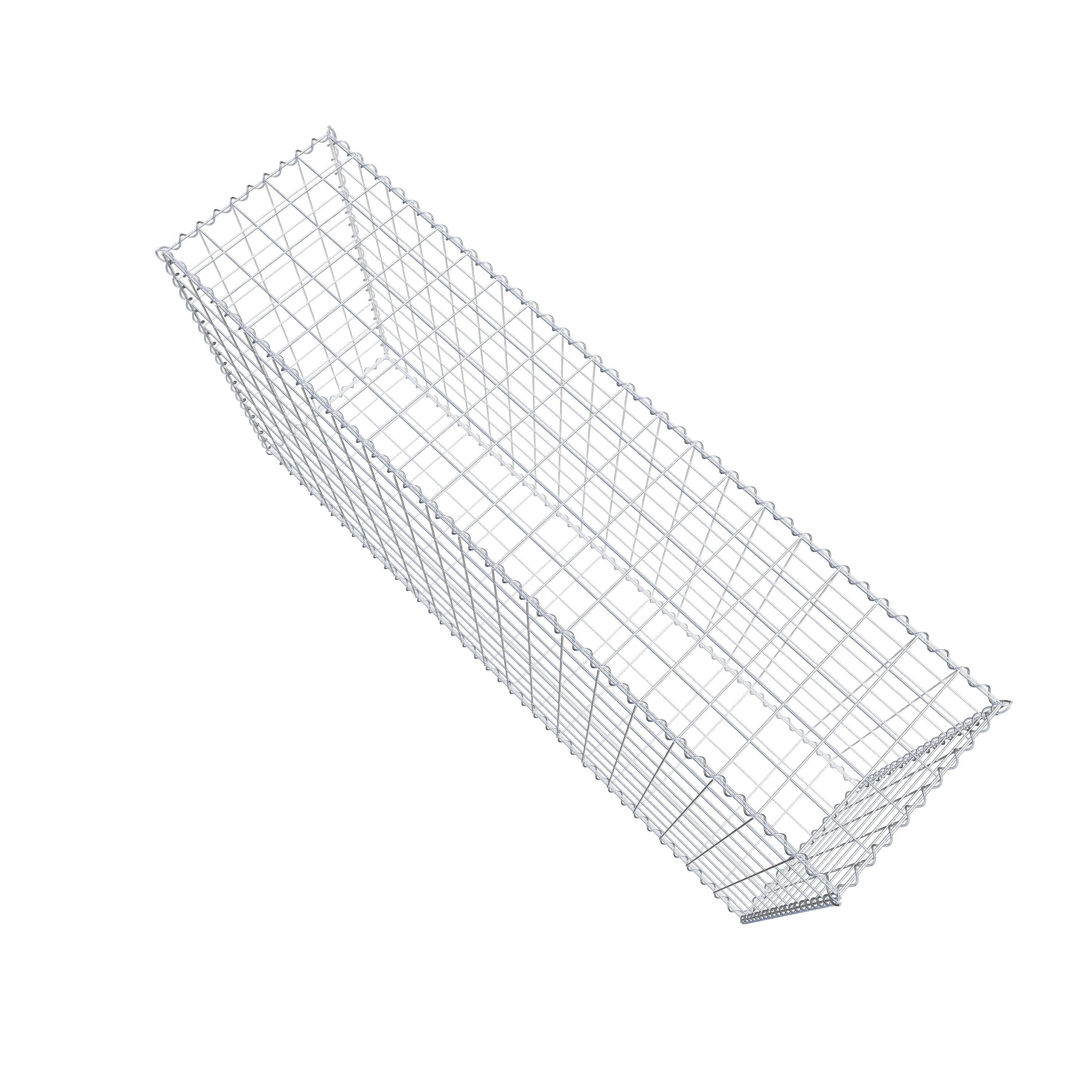 Gabion 200 cm x 100 cm x 50 cm (L x H x P), maille 10 cm x 10 cm, spirale