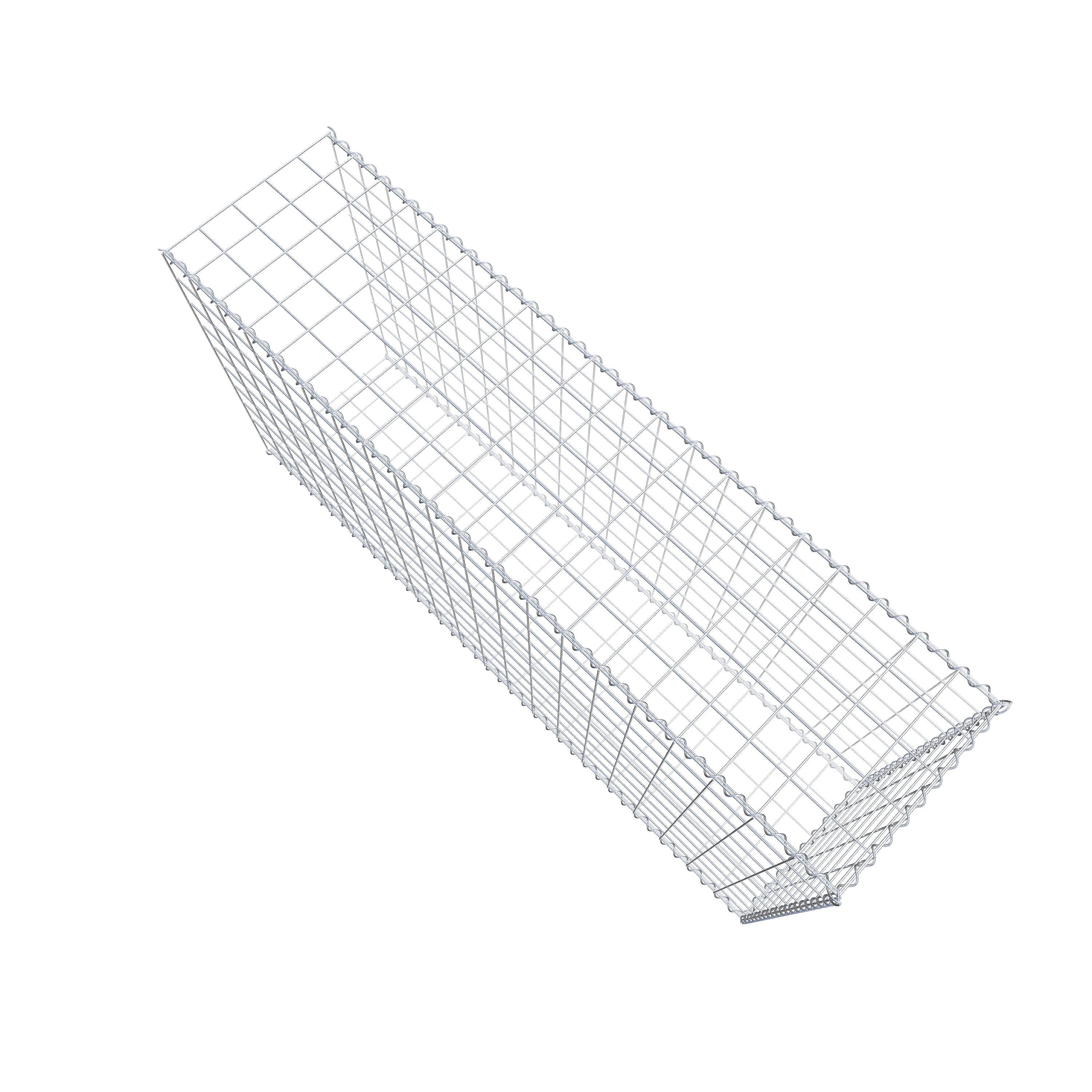 Gabion sur toile type 2 200 cm x 100 cm x 50 cm (L x H x P), maille 10 cm x 10 cm, spirale