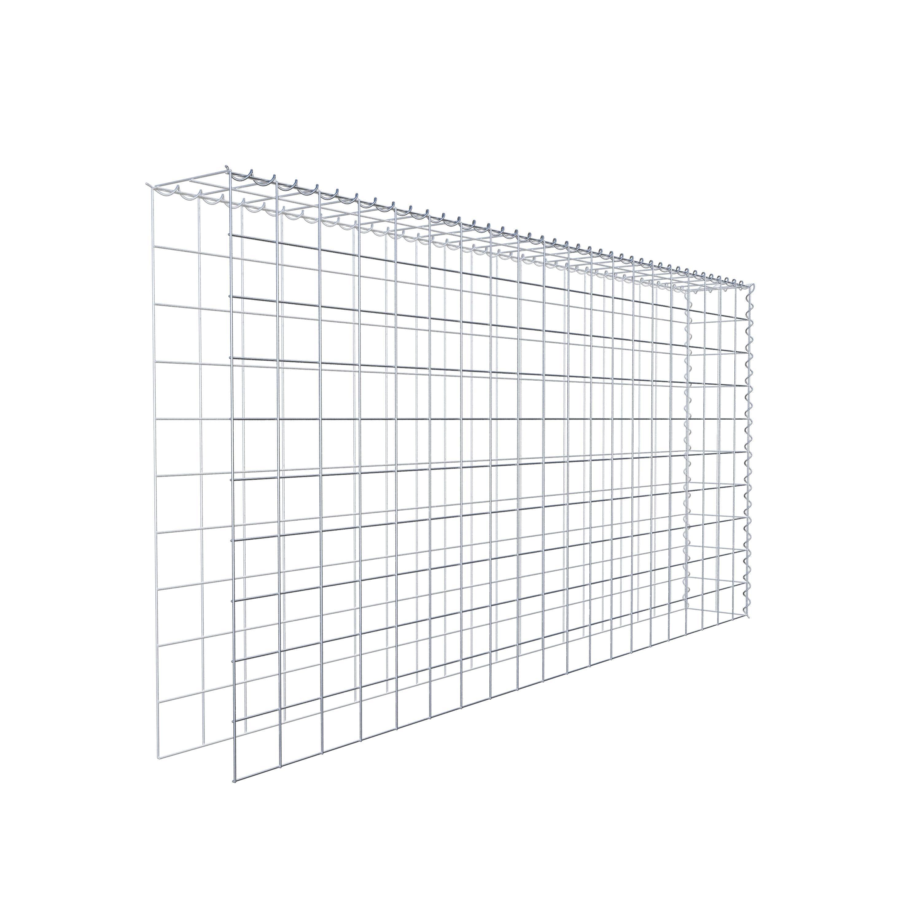 Gabion sur toile type 4 200 cm x 100 cm x 20 cm (L x H x P), maille 10 cm x 10 cm, spirale