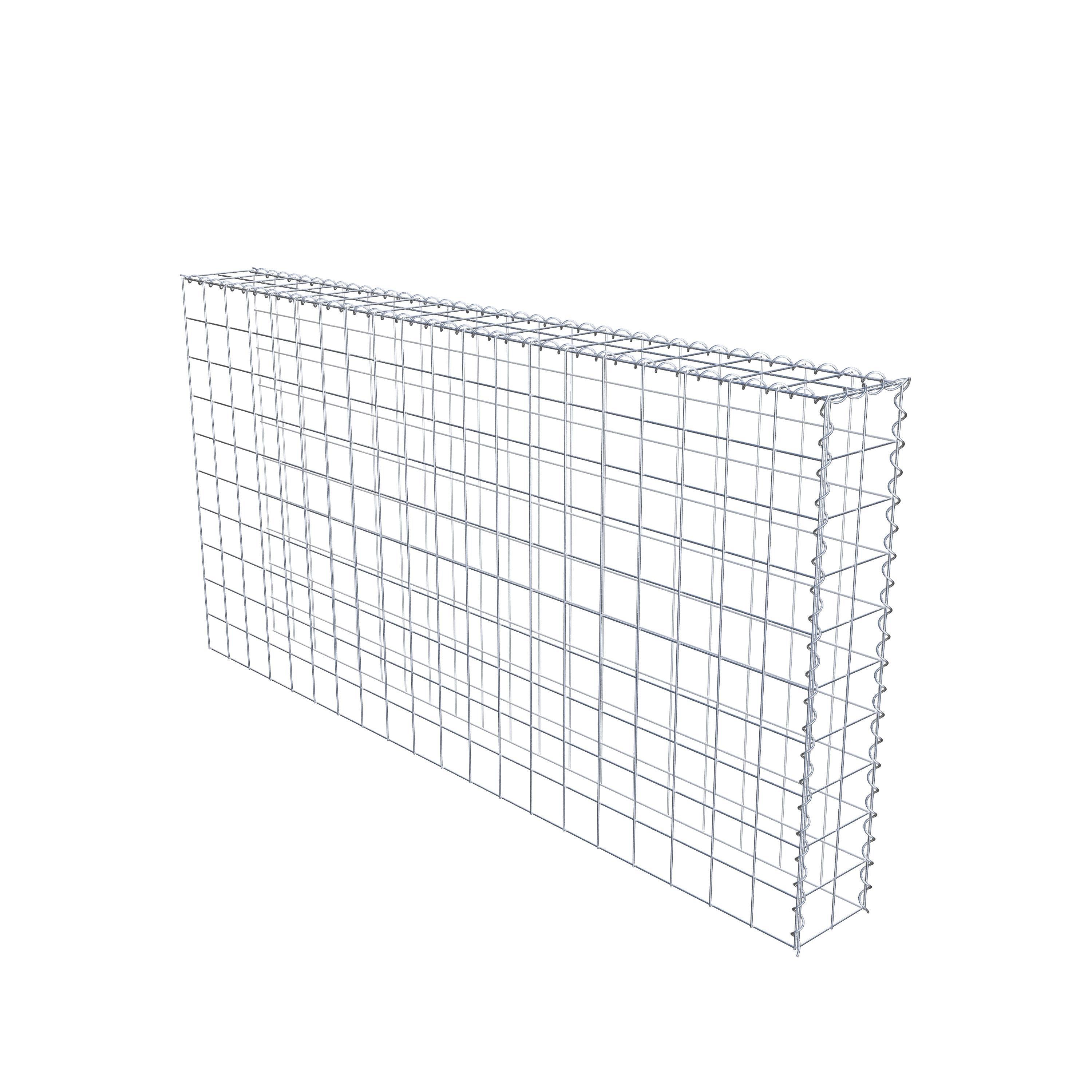 Gabion sur toile type 4 200 cm x 100 cm x 20 cm (L x H x P), maille 10 cm x 10 cm, spirale