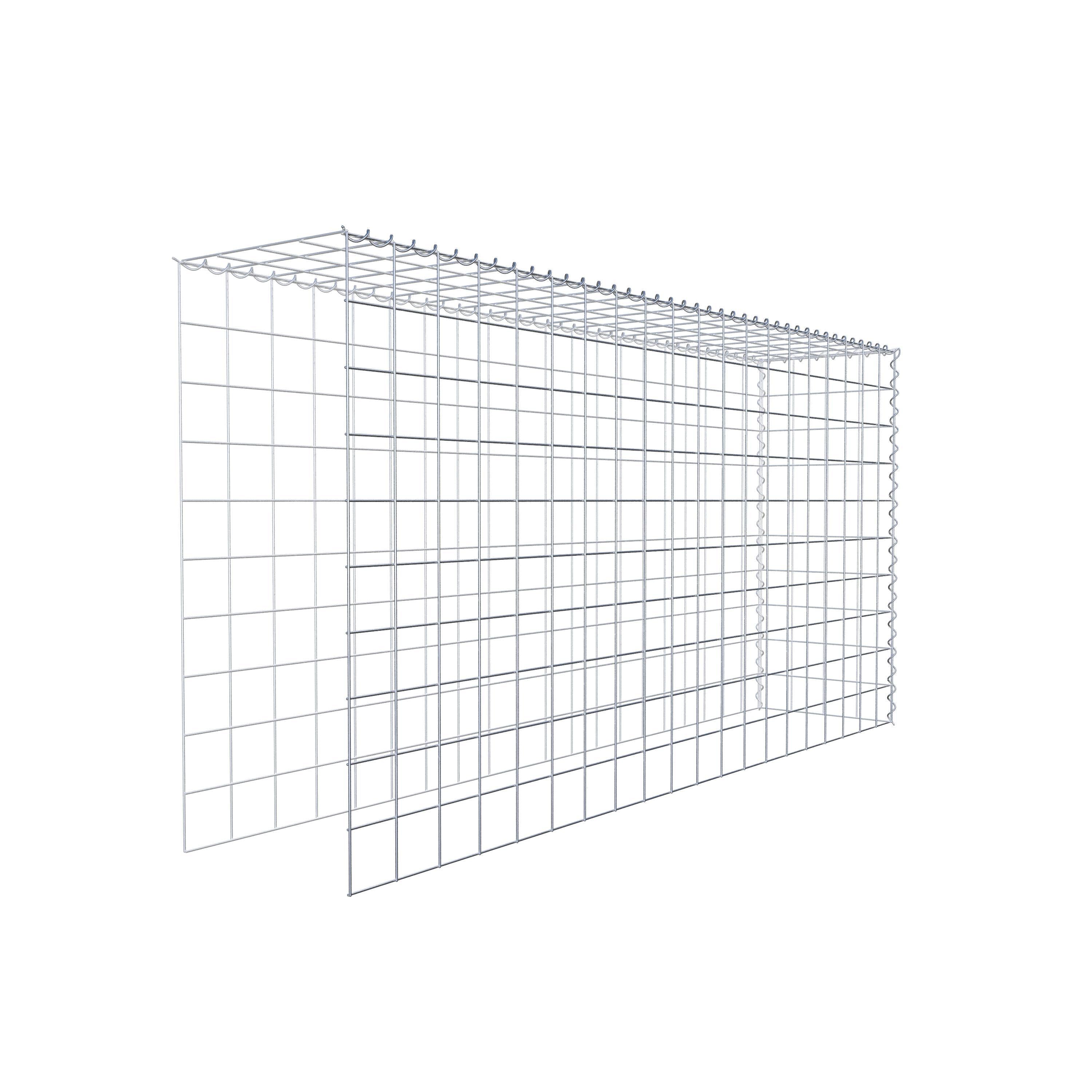 Gabion sur toile type 4 200 cm x 100 cm x 40 cm (L x H x P), maille 10 cm x 10 cm, spirale