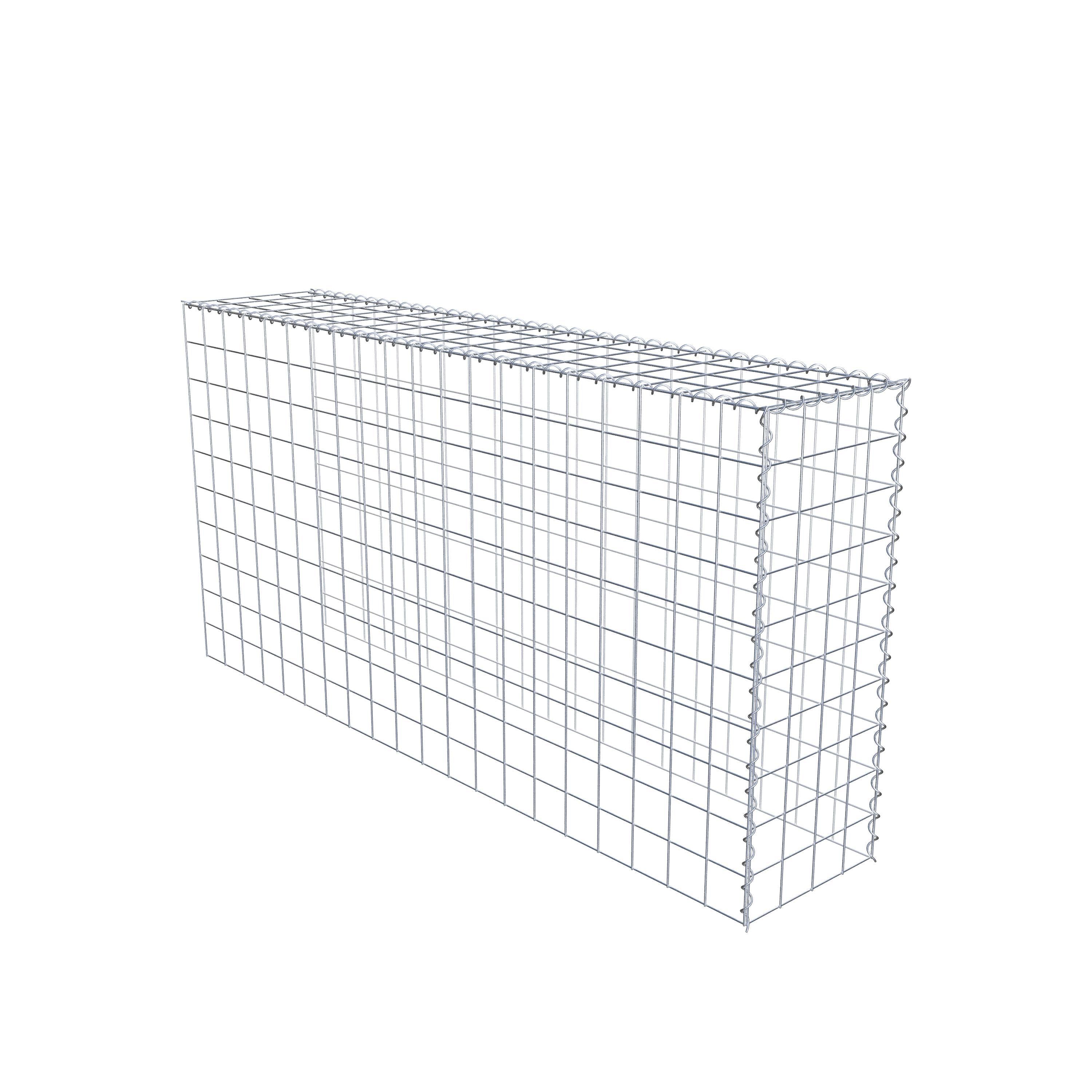 Gabion sur toile type 4 200 cm x 100 cm x 40 cm (L x H x P), maille 10 cm x 10 cm, spirale