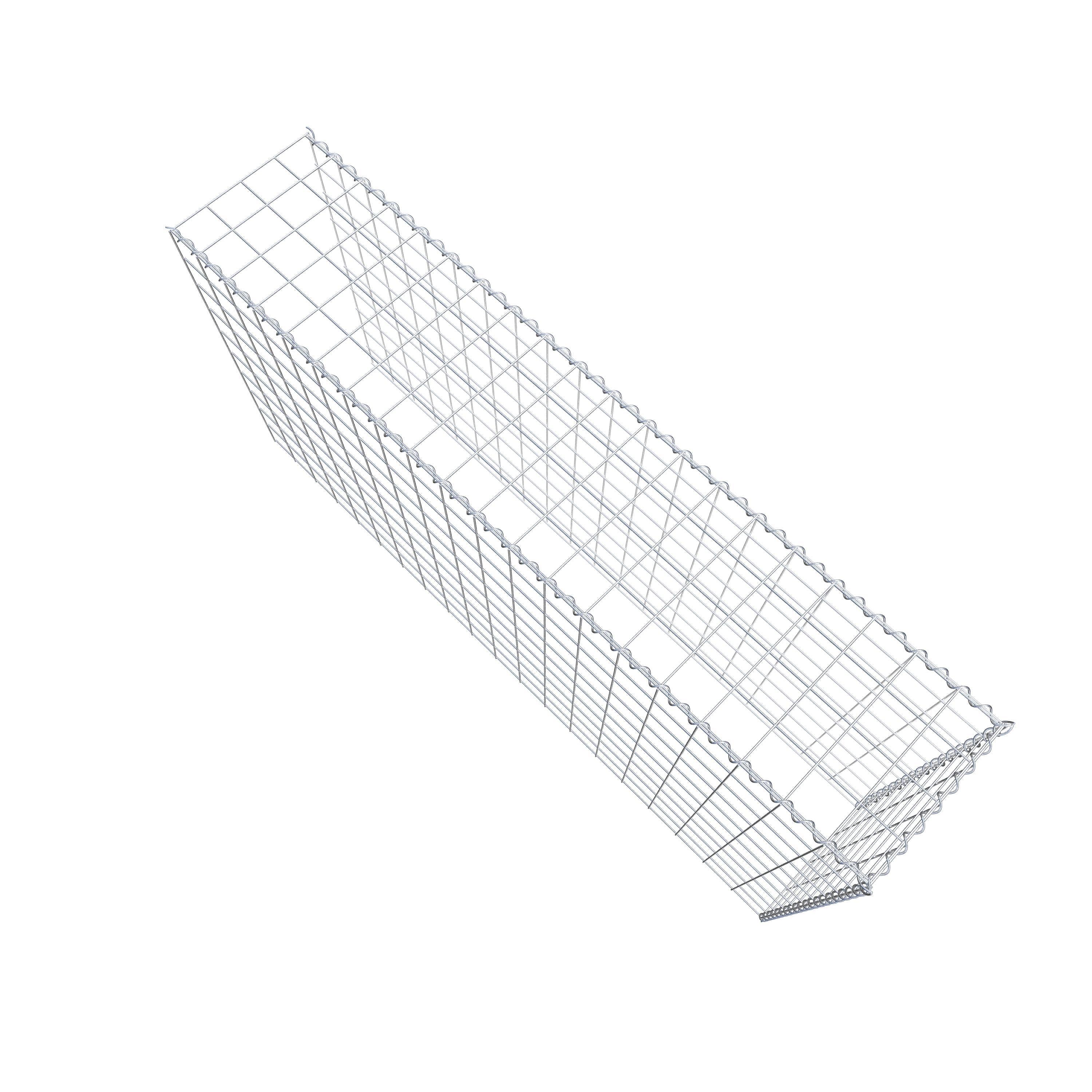 Gabion sur toile type 4 200 cm x 100 cm x 40 cm (L x H x P), maille 10 cm x 10 cm, spirale