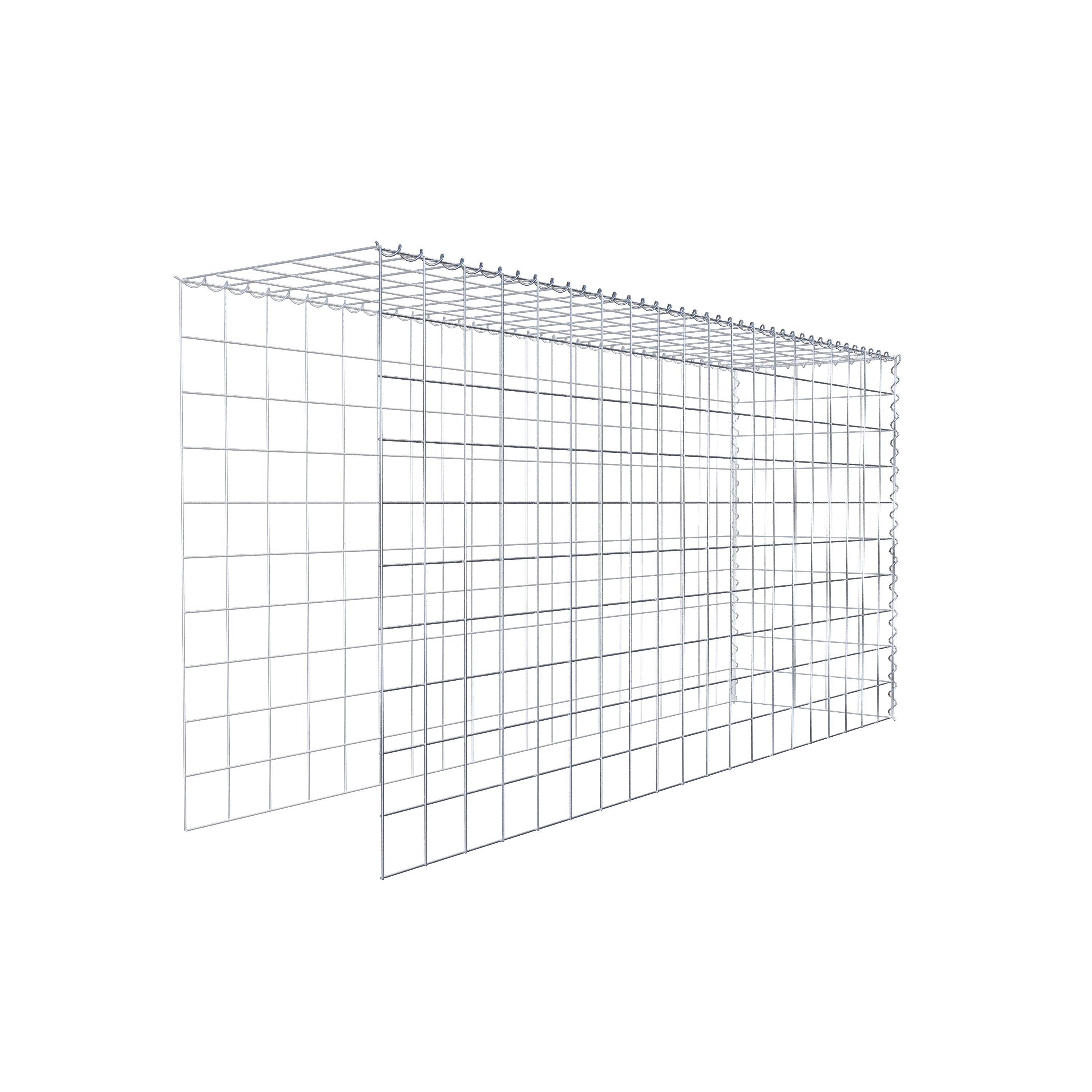 Gabion sur toile type 4 200 cm x 100 cm x 50 cm (L x H x P), maille 10 cm x 10 cm, spirale