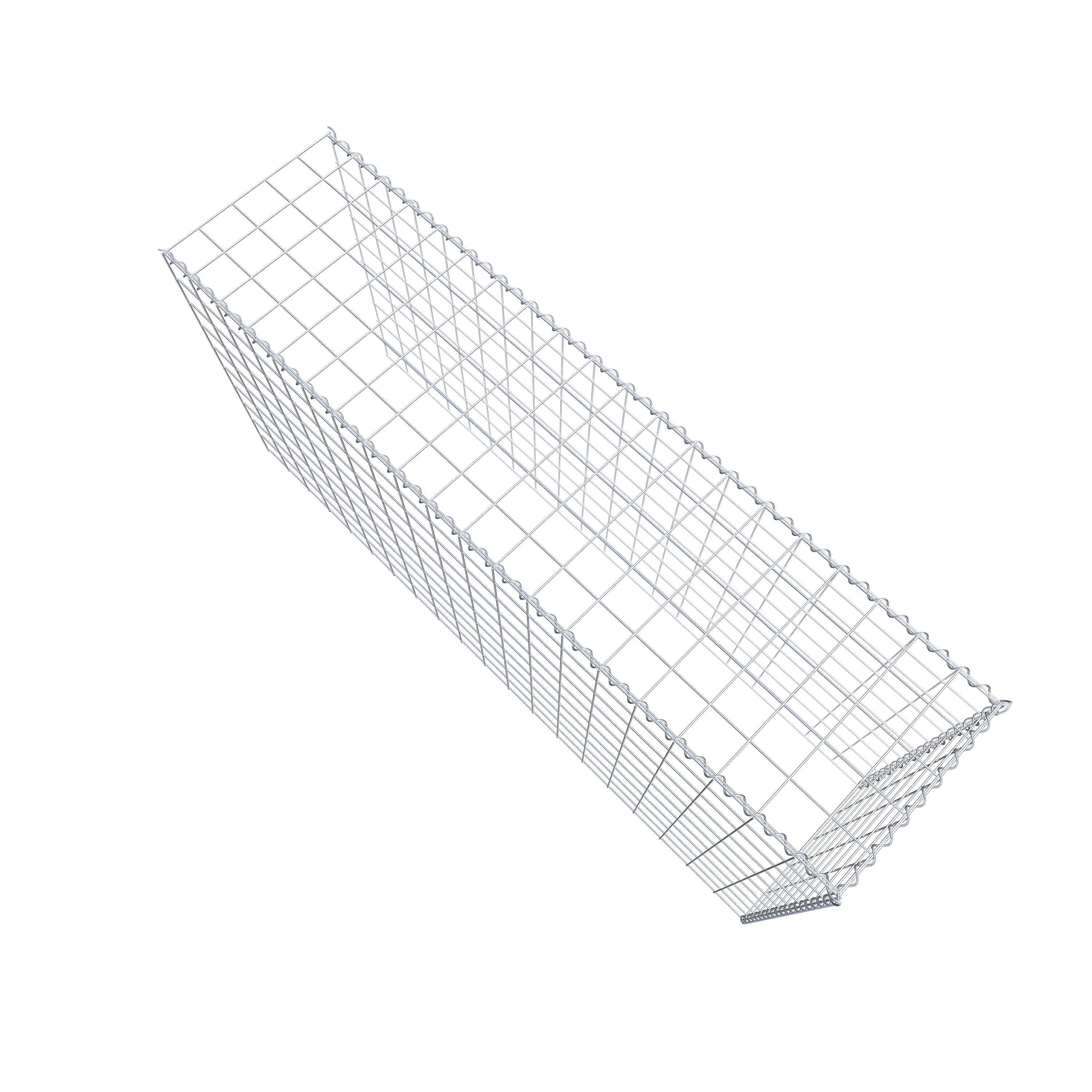 Gabion sur toile type 4 200 cm x 100 cm x 50 cm (L x H x P), maille 10 cm x 10 cm, spirale