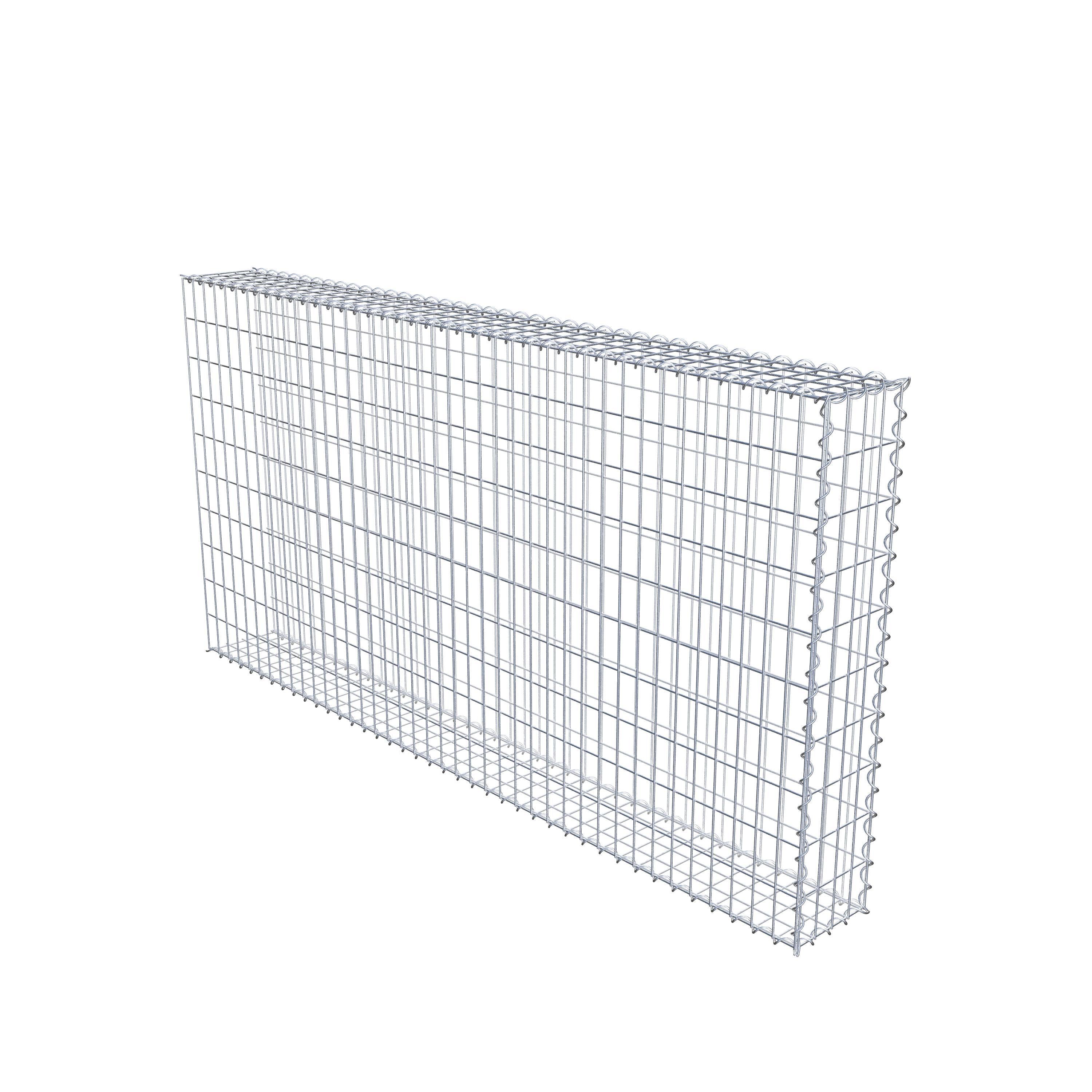 Gabion sur toile type 2 200 cm x 100 cm x 20 cm (L x H x P), maille 5 cm x 10 cm, spirale