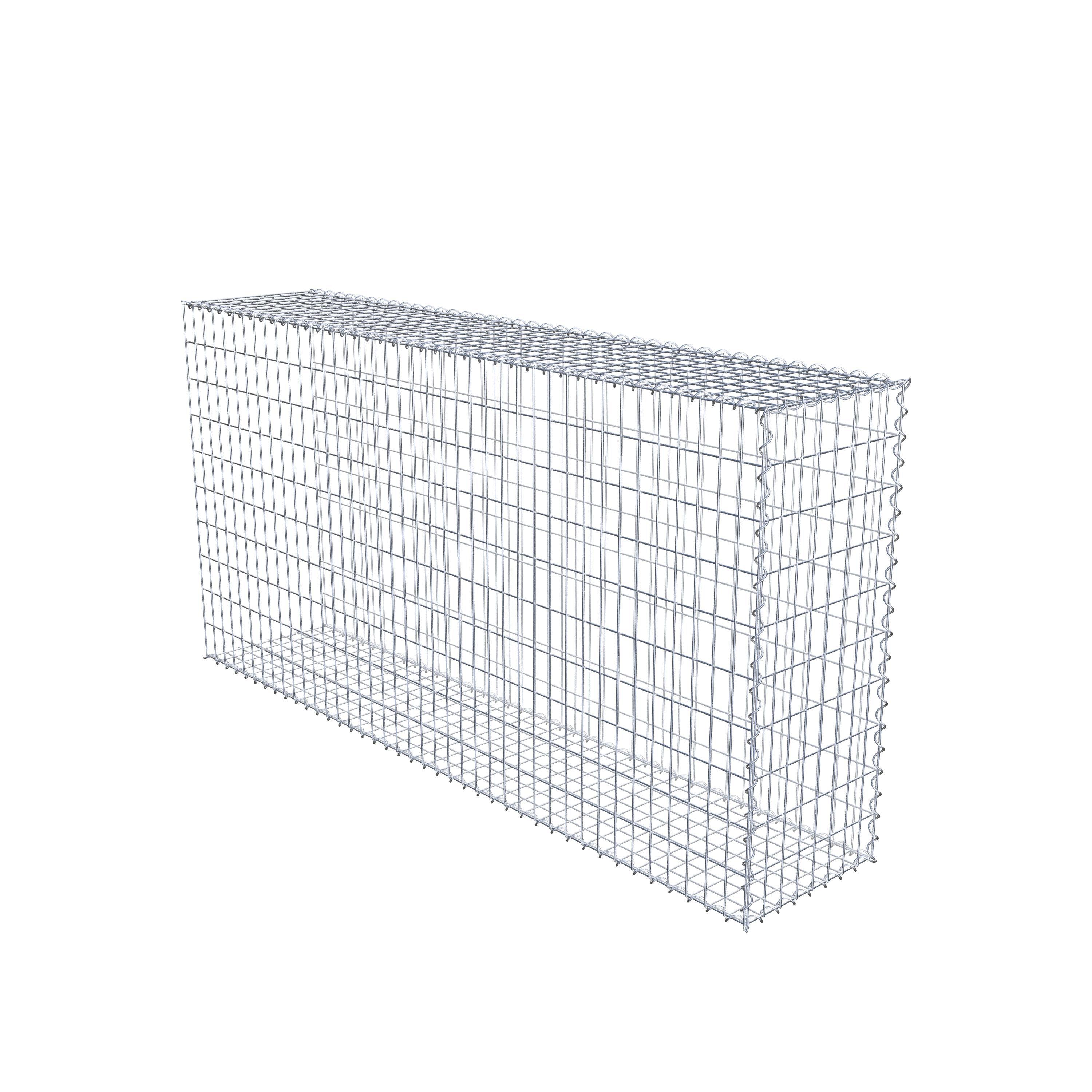 Gabion sur toile type 2 200 cm x 100 cm x 40 cm (L x H x P), maille 5 cm x 10 cm, spirale