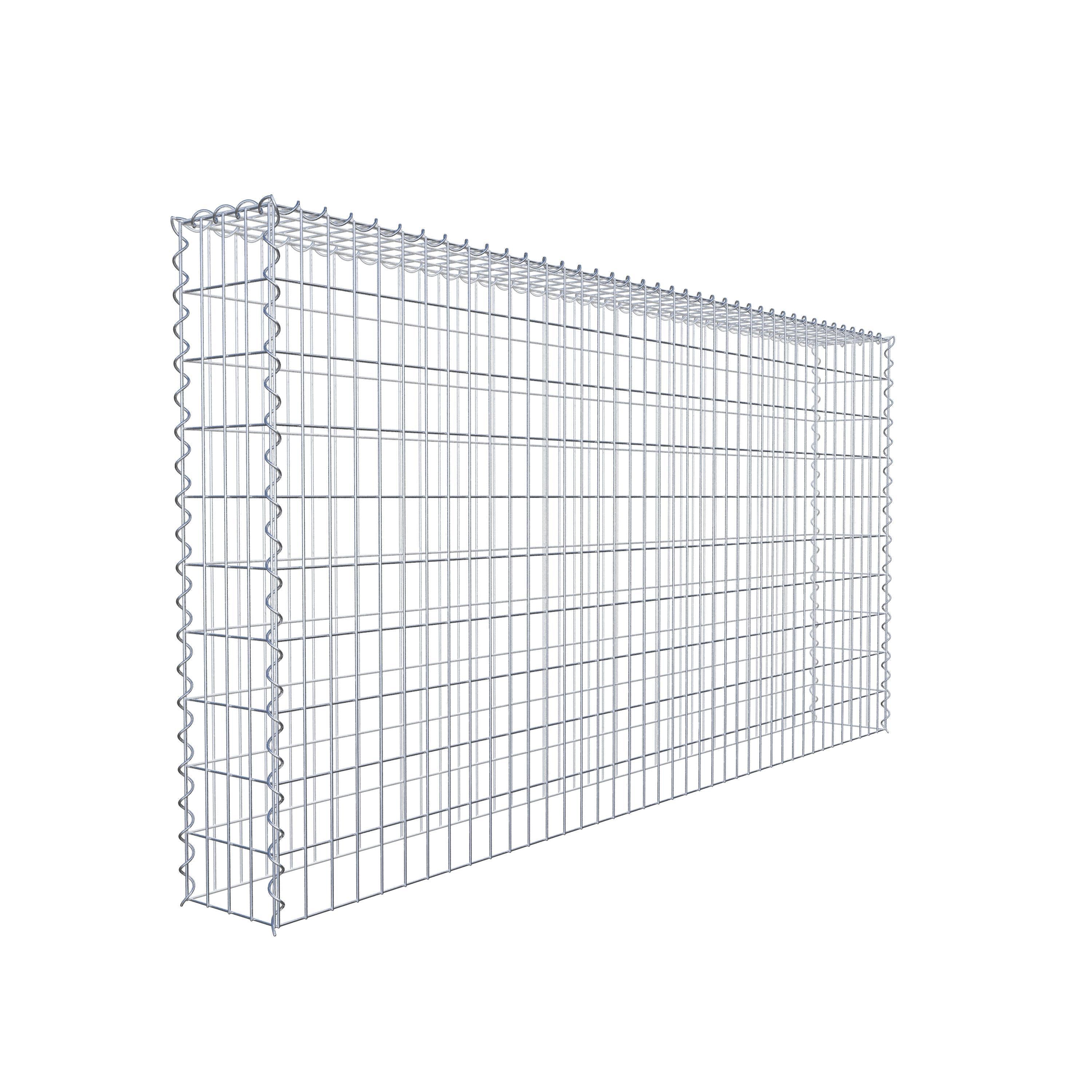 Gabion sur toile type 3 200 cm x 100 cm x 20 cm (L x H x P), maille 5 cm x 10 cm, spirale