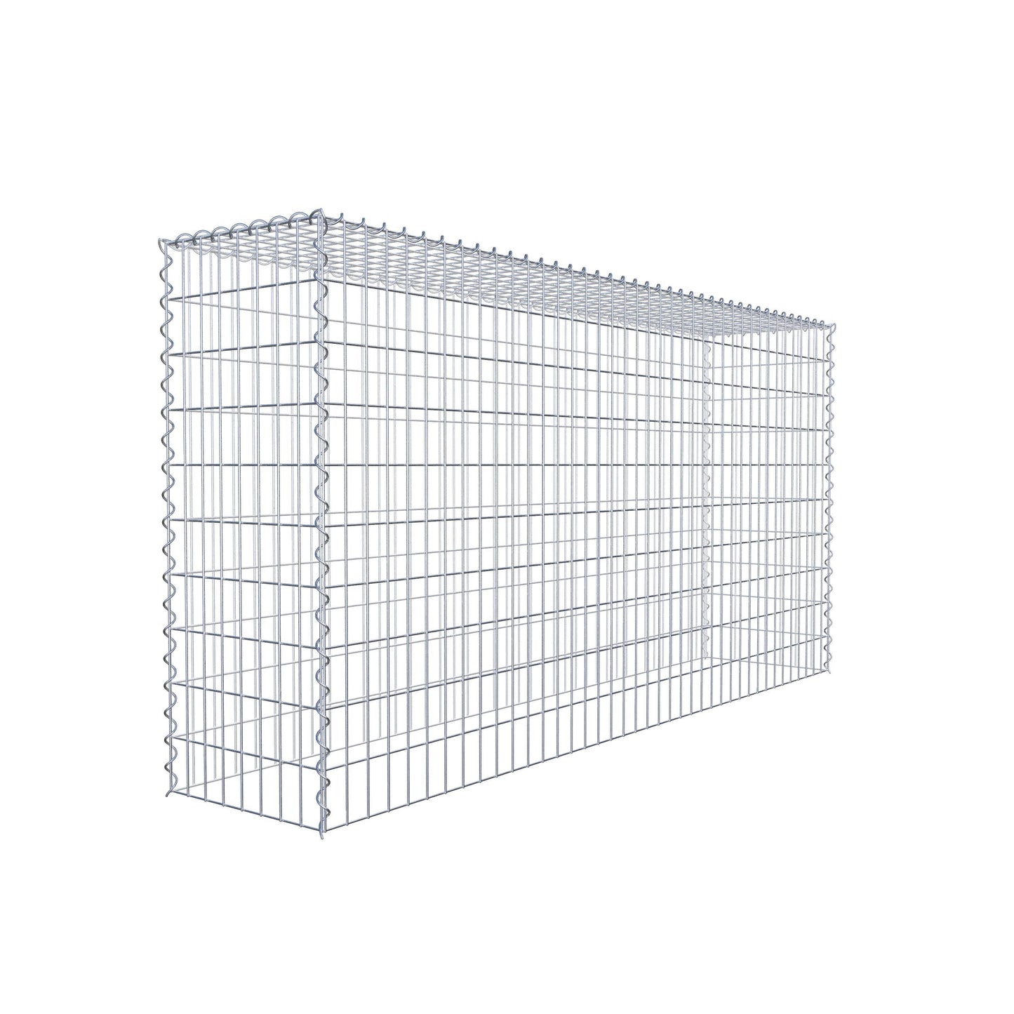 Gabion rapporté type 3 200 cm x 100 cm x 40 cm (L x H x P), mailles 5 cm x 10 cm, spirale