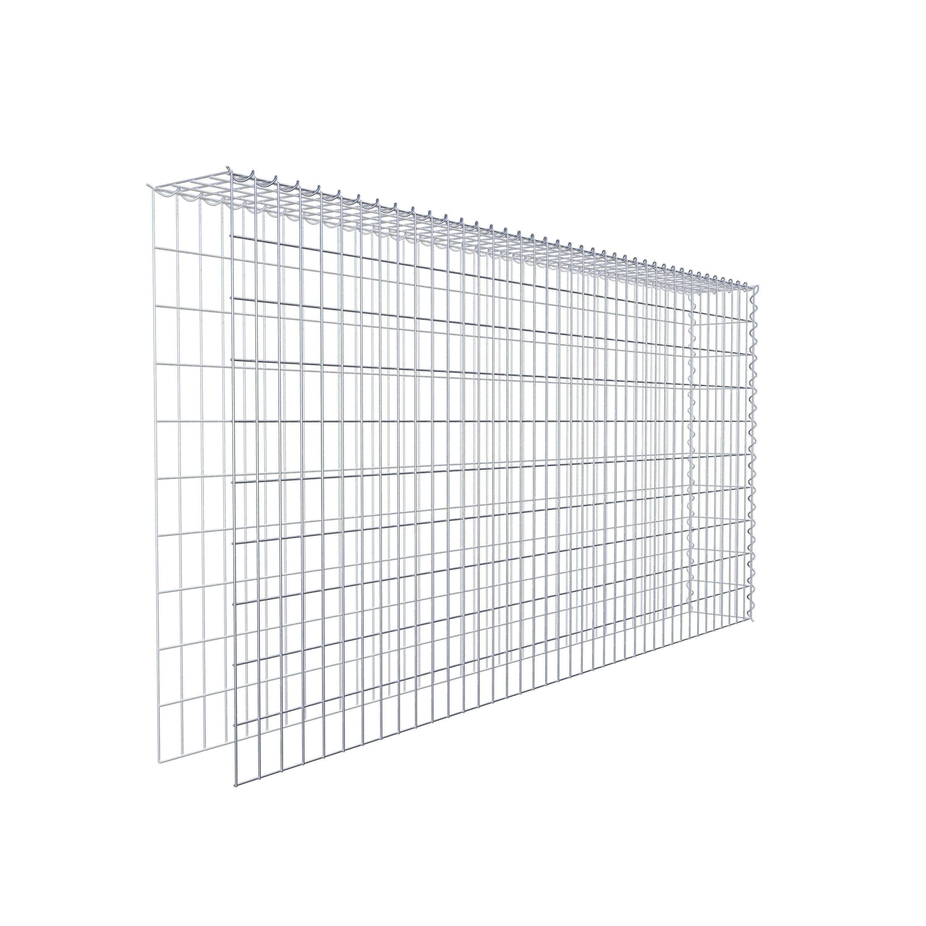 Gabion sur toile type 4 200 cm x 100 cm x 20 cm (L x H x P), maille 5 cm x 10 cm, spirale