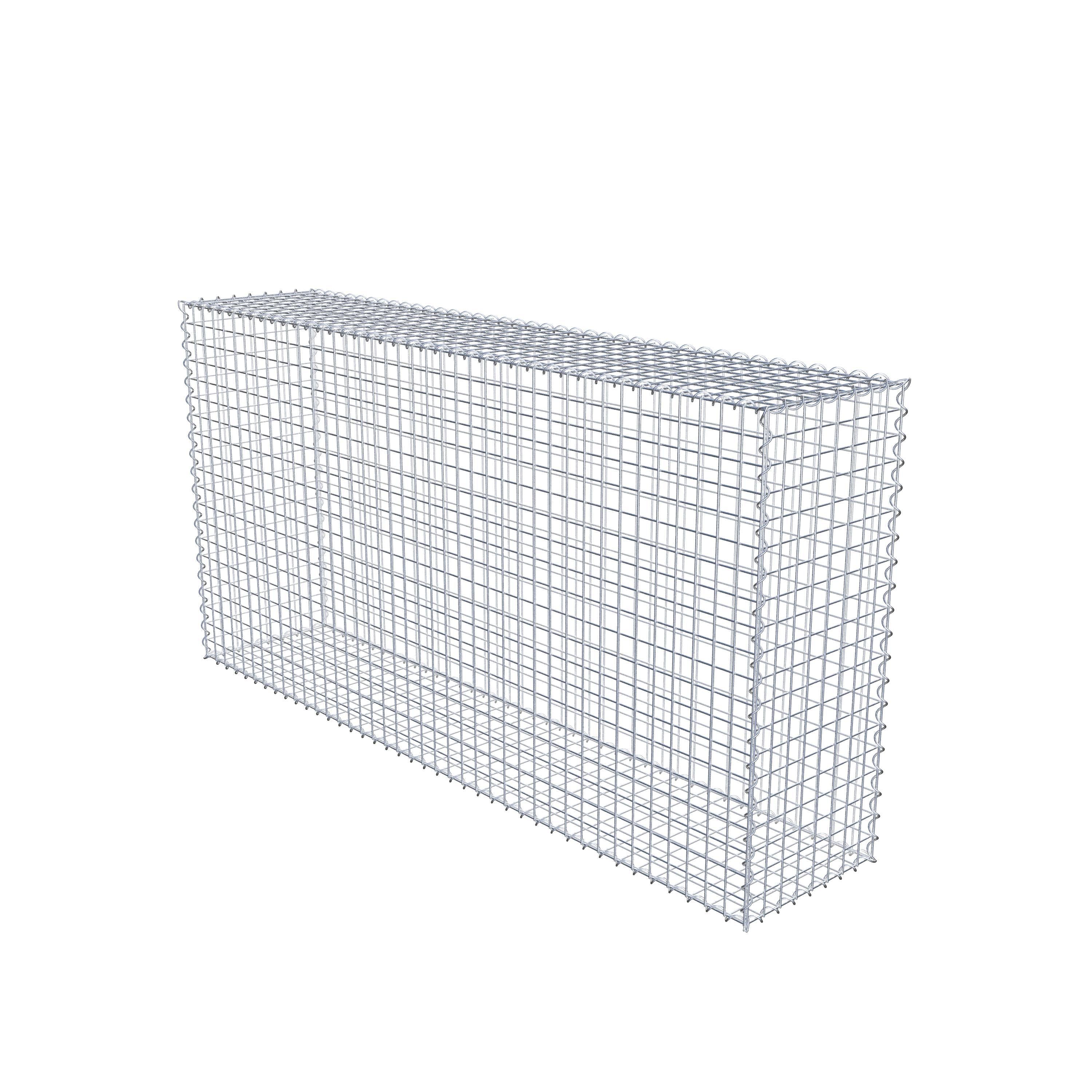 Gabion 200 cm x 100 cm x 40 cm (L x H x P), maille 5 cm x 5 cm, spirale