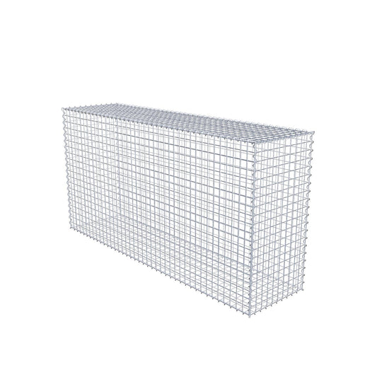 Gabion 200 cm x 100 cm x 50 cm (L x H x D), maskstorlek 5 cm x 5 cm, spiral