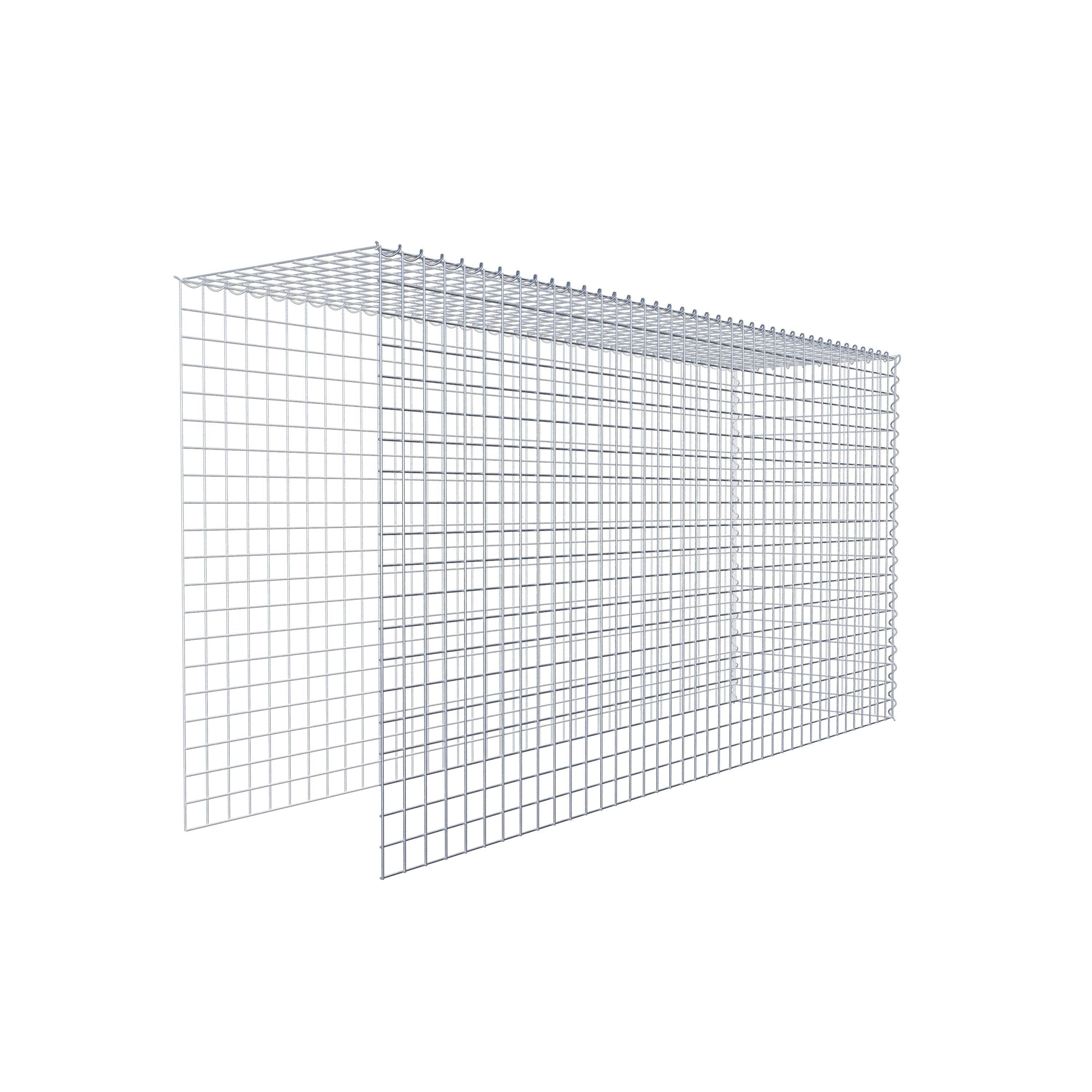 Gabion sur toile type 4 200 cm x 100 cm x 50 cm (L x H x P), maille 5 cm x 5 cm, spirale