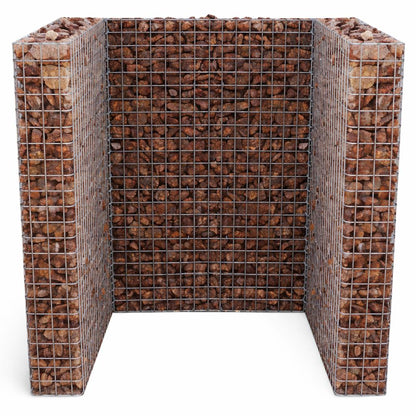 Gabionen Mülltonnenbox - 1 Tonne, 60-120 l, 115 cm Höhe