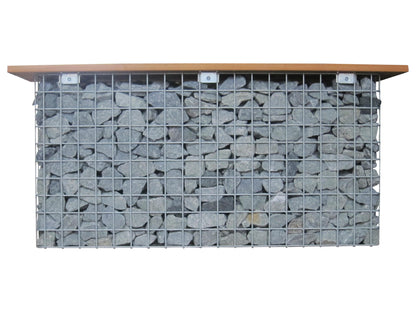 Banc de jardin 102 x 50 x 32 cm TEAK MW 5 x 5 cm, galvanisé à chaud