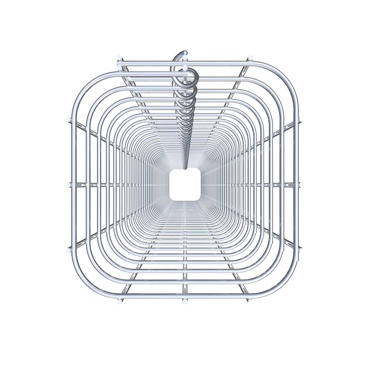 Colonne de gabion carrée galvanisée à chaud, 17 cm x 17 cm, hauteur 200 cm, MW 5 cm x 5 cm