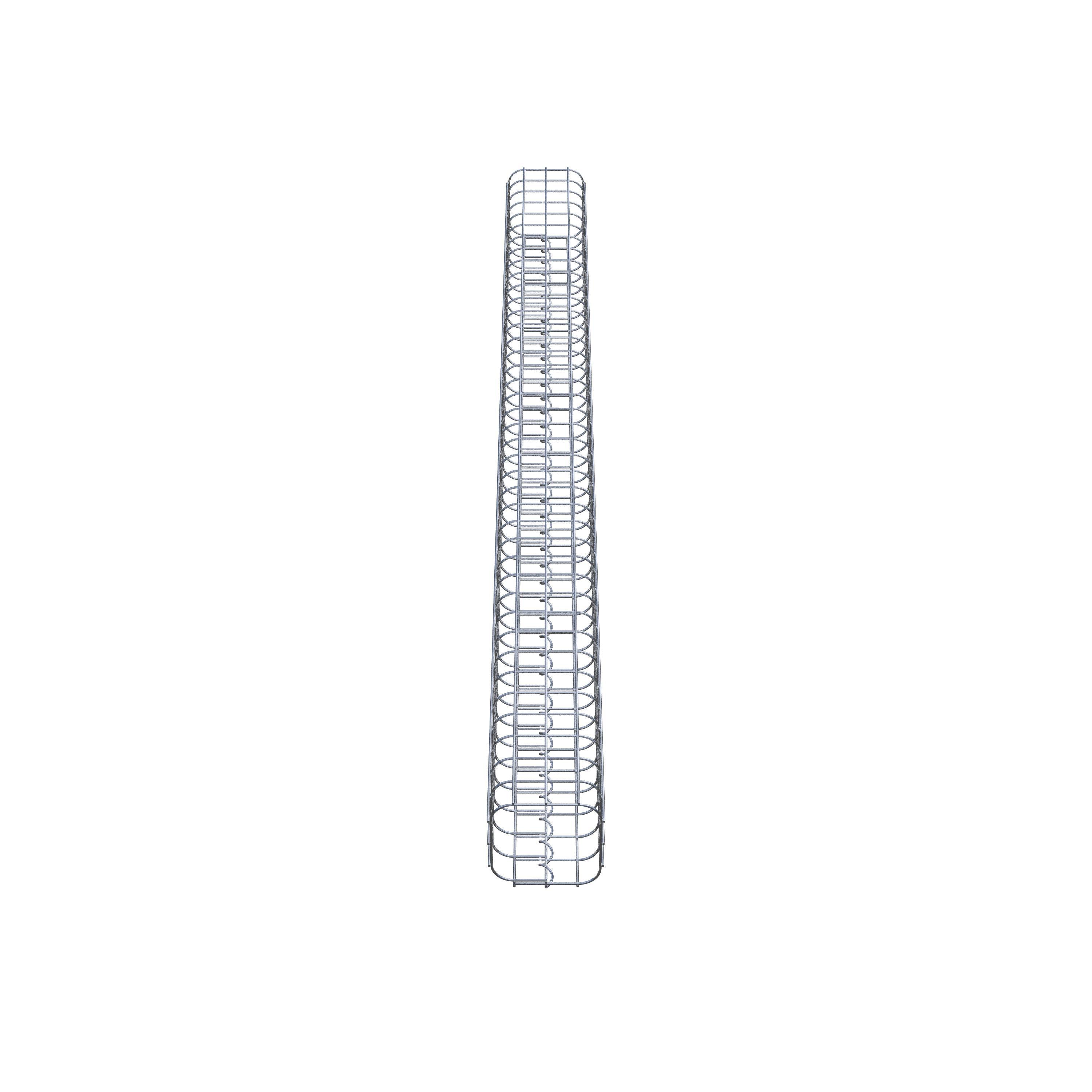 Colonne de gabions, carrée, galvanisée à chaud, 17 cm x 17 cm, hauteur 200 cm, MW 5 cm x 5 cm