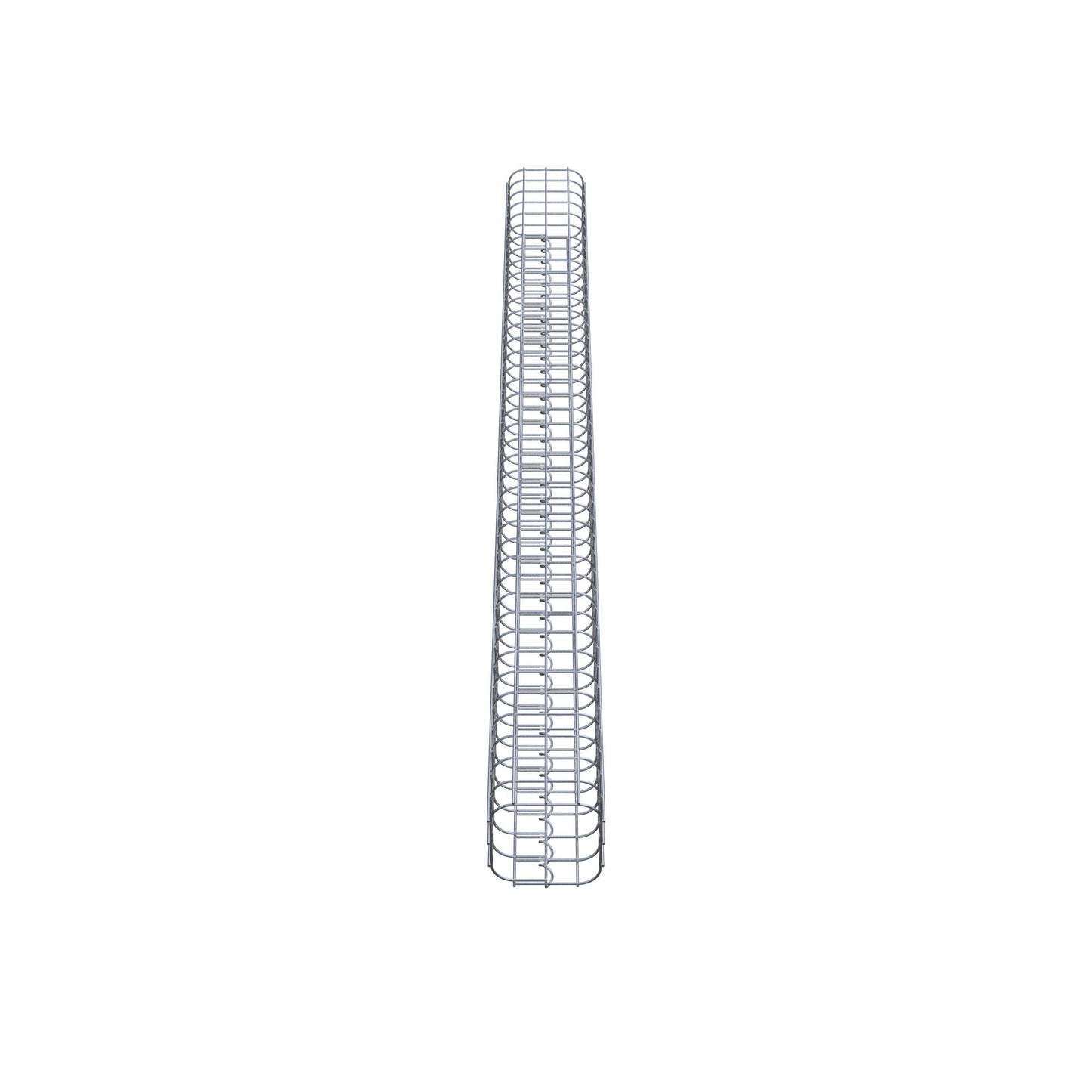 Colonne de gabion carrée galvanisée à chaud, 17 cm x 17 cm, hauteur 200 cm, MW 5 cm x 5 cm