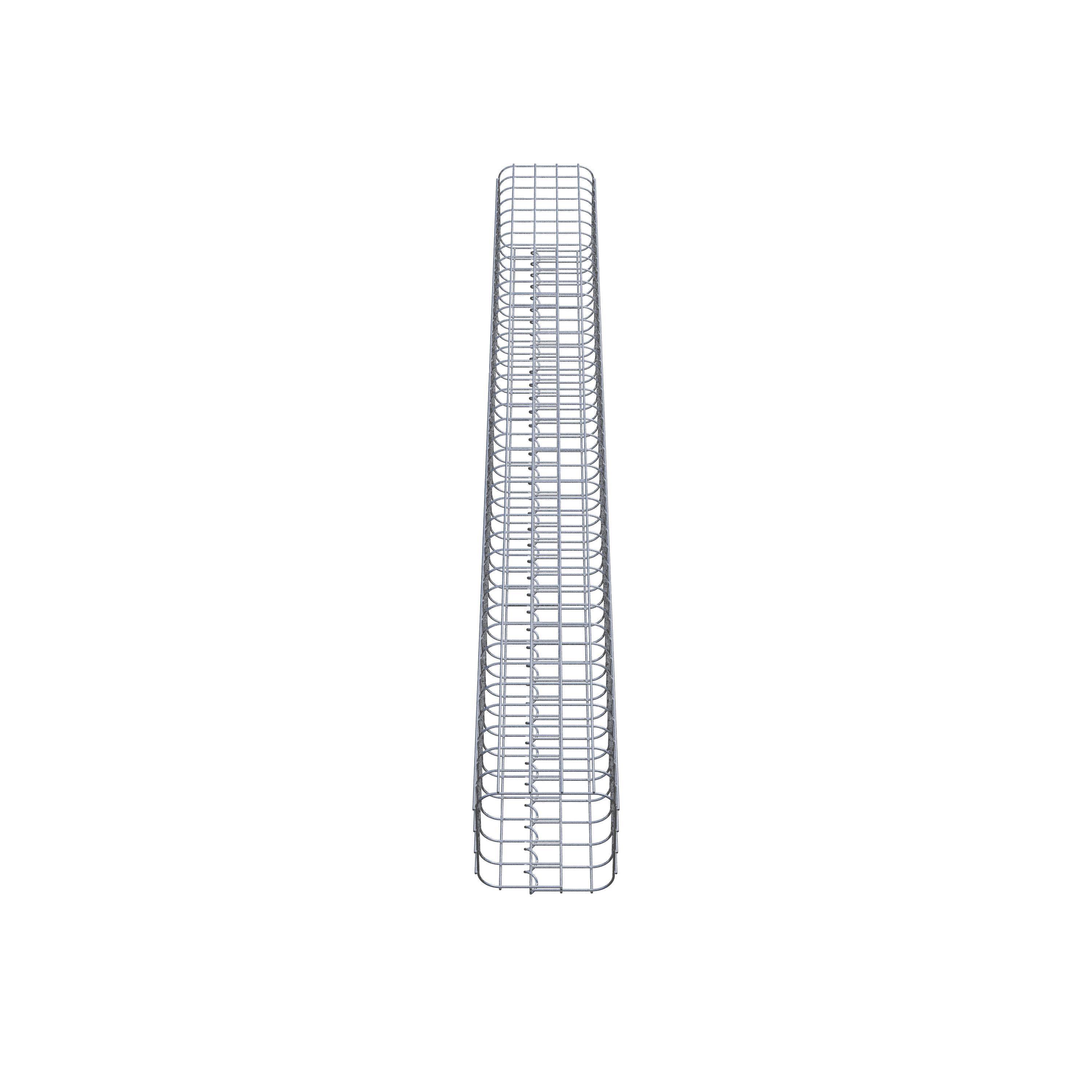 Colonne de gabions, carrée, galvanisée à chaud, 22 cm x 22 cm, hauteur 200 cm, MW 5 cm x 5 cm