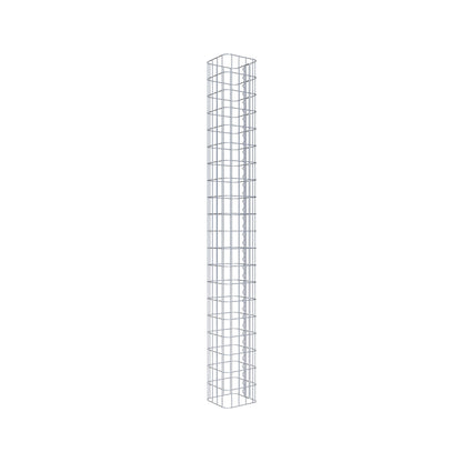 Colonne de gabion carrée galvanisée à chaud, 22 cm x 22 cm, hauteur 200 cm, MW 5 cm x 10 cm
