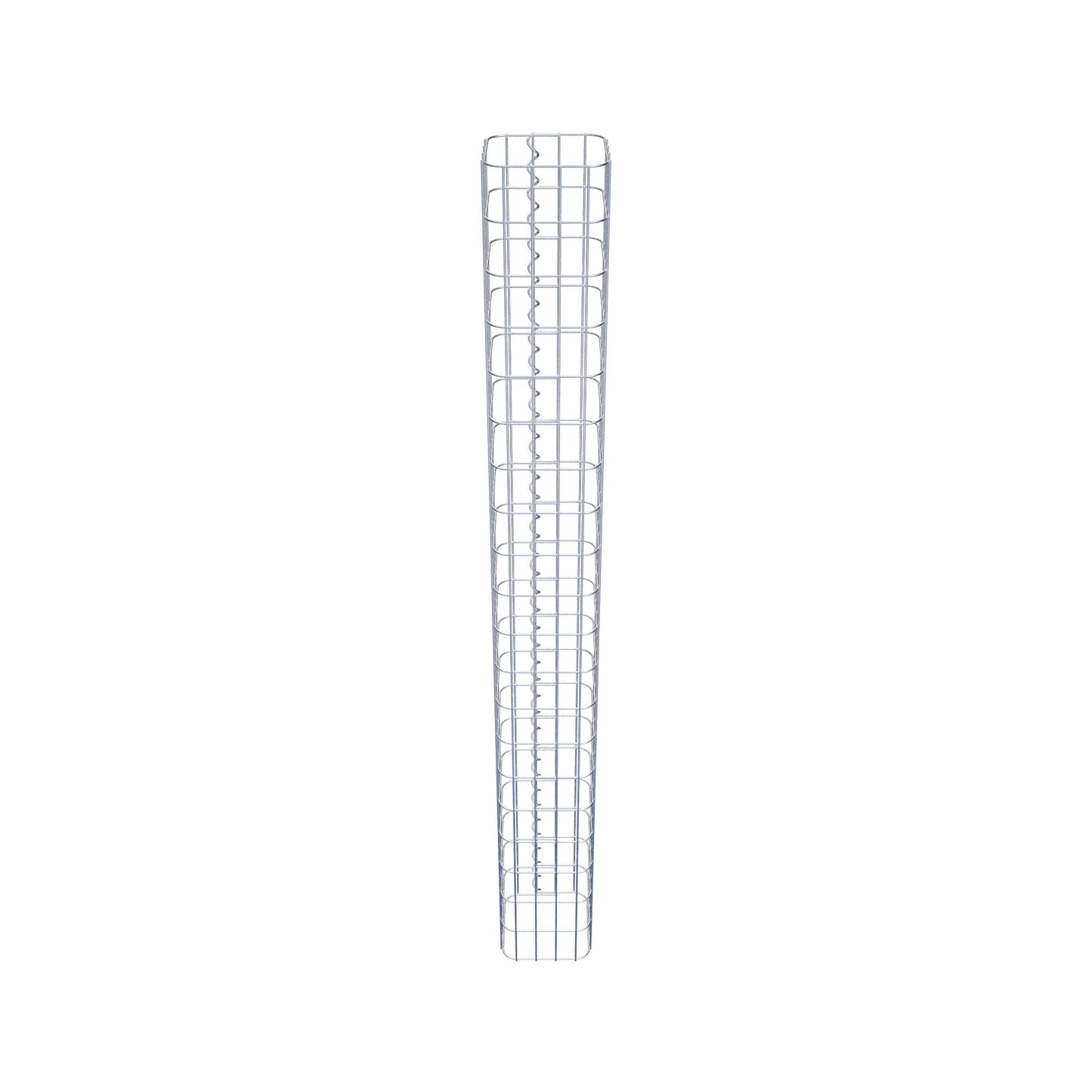 Colonne de gabion carrée galvanisée à chaud, 22 cm x 22 cm, hauteur 200 cm, MW 5 cm x 10 cm