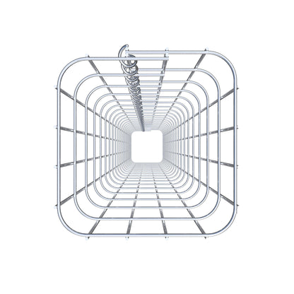 Colonne de gabion carrée galvanisée à chaud, 22 cm x 22 cm, hauteur 200 cm, MW 5 cm x 10 cm