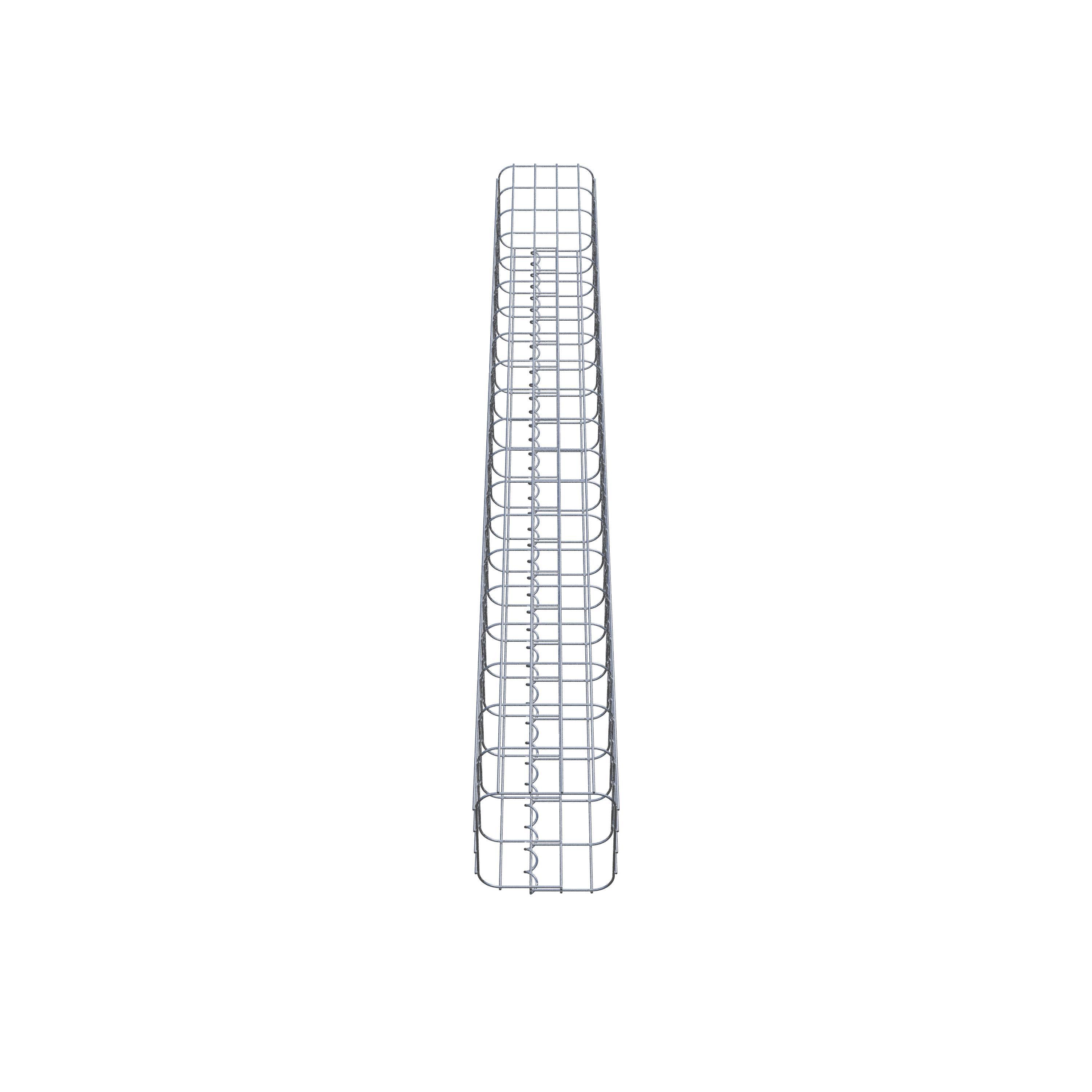 Colonne de gabions, carrée, galvanisée à chaud, 22 cm x 22 cm, hauteur 200 cm, MW 5 cm x 10 cm