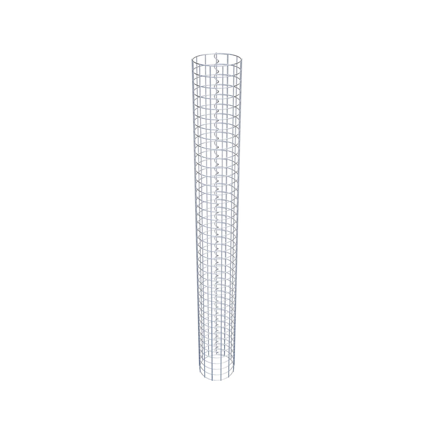 Colonne de gabion ronde galvanisée à chaud, 22 cm de diamètre, 200 cm de hauteur, MW 5 cm x 5 cm