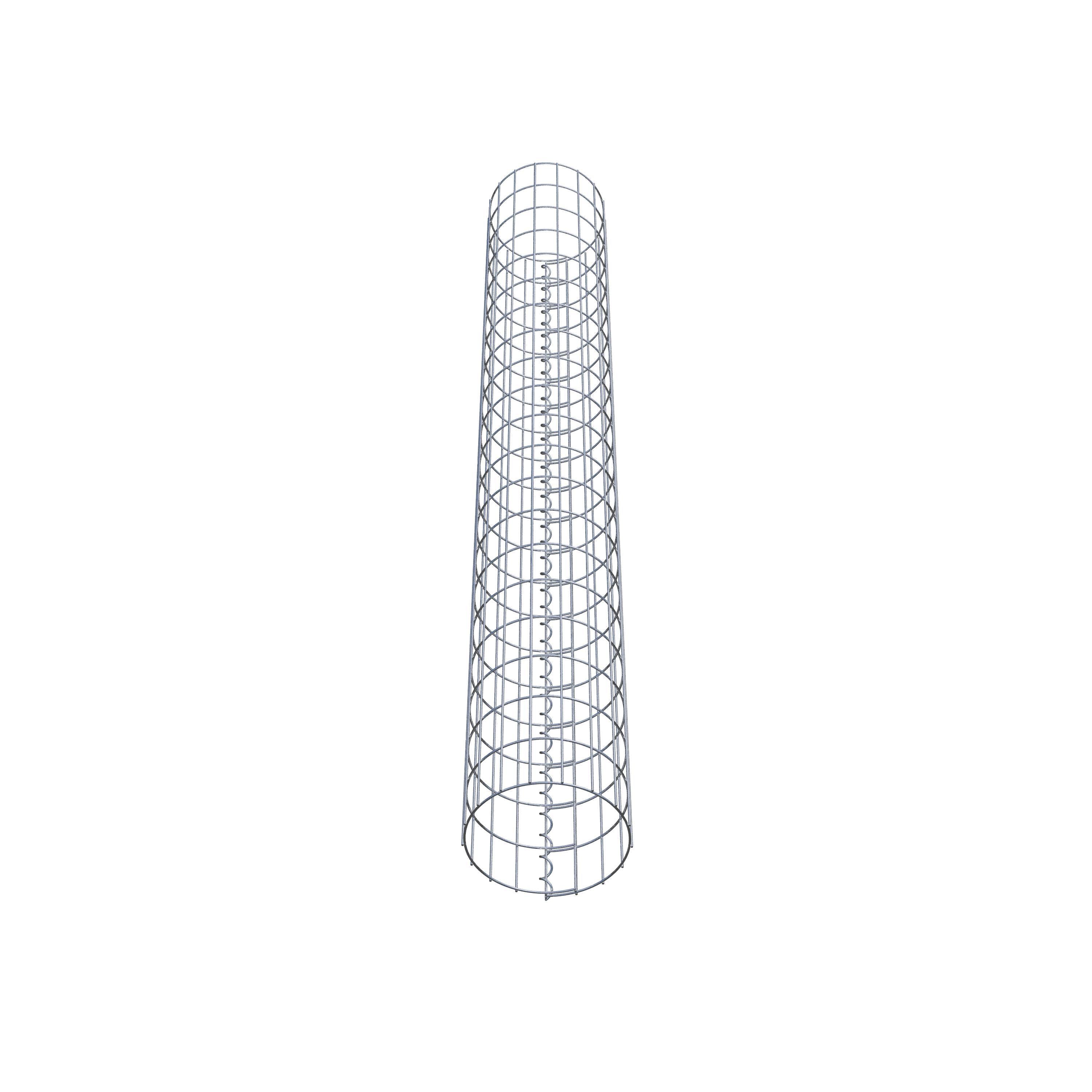 Colonne de gabion ronde, galvanisée à chaud, diamètre 27 cm, hauteur 200 cm, MW 5 cm x 10 cm