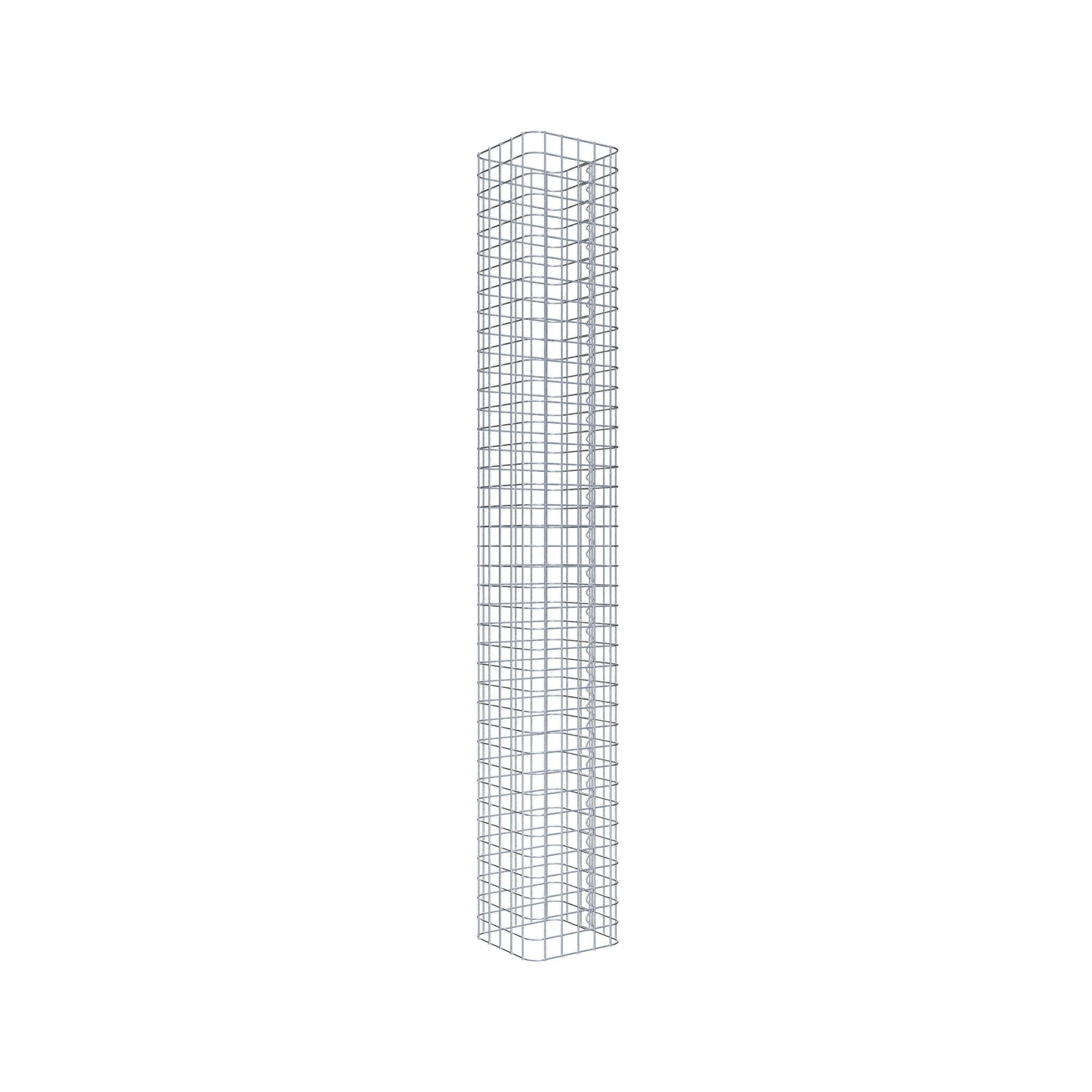 Colonne de gabion, carrée, galvanisée à chaud, 27 cm x 27 cm, hauteur 200 cm, MW 5 cm x 5 cm