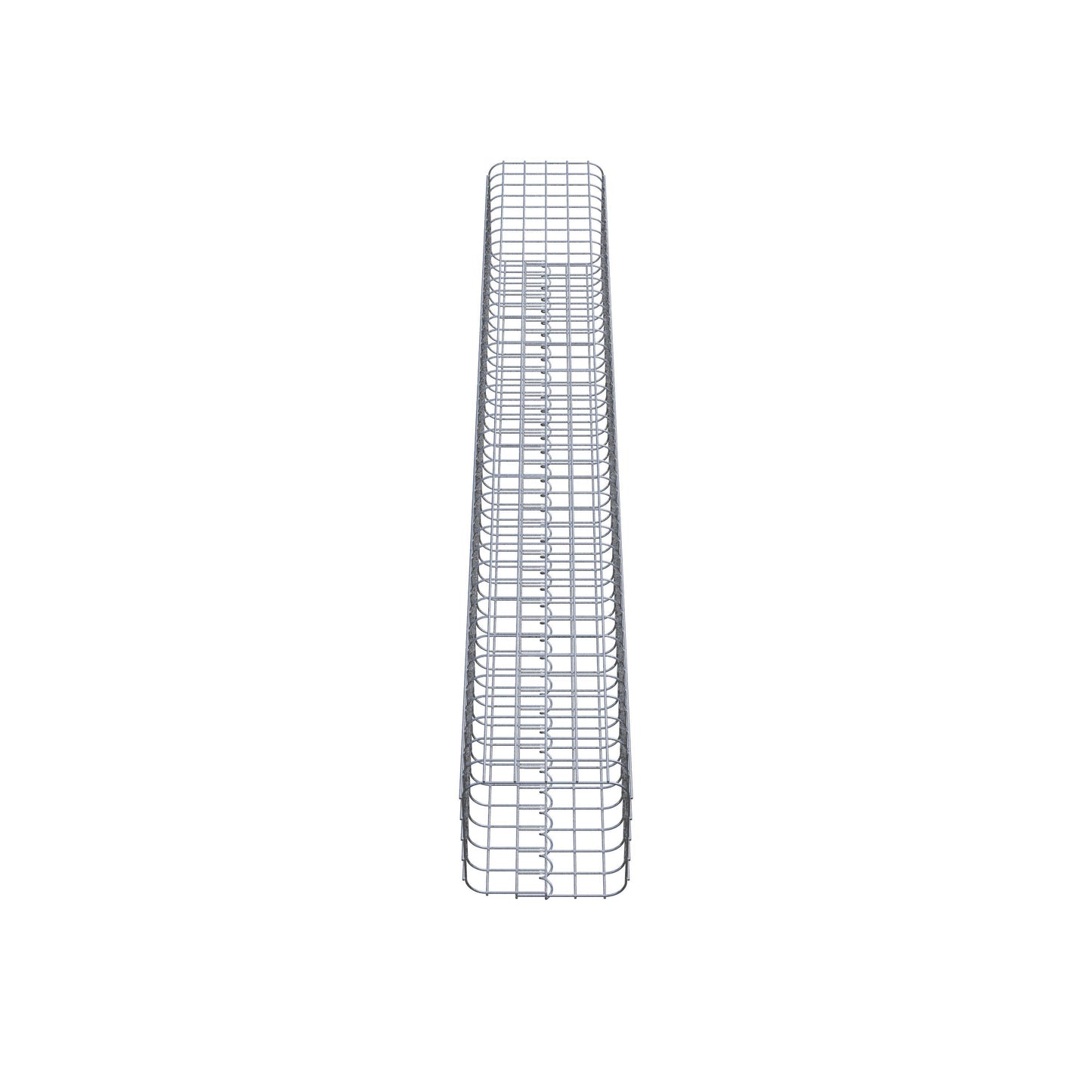Columna rectangular de gaviones galvanizados en caliente, 27 cm x 27 cm, 200 cm de altura, MW 5 cm x 5 cm