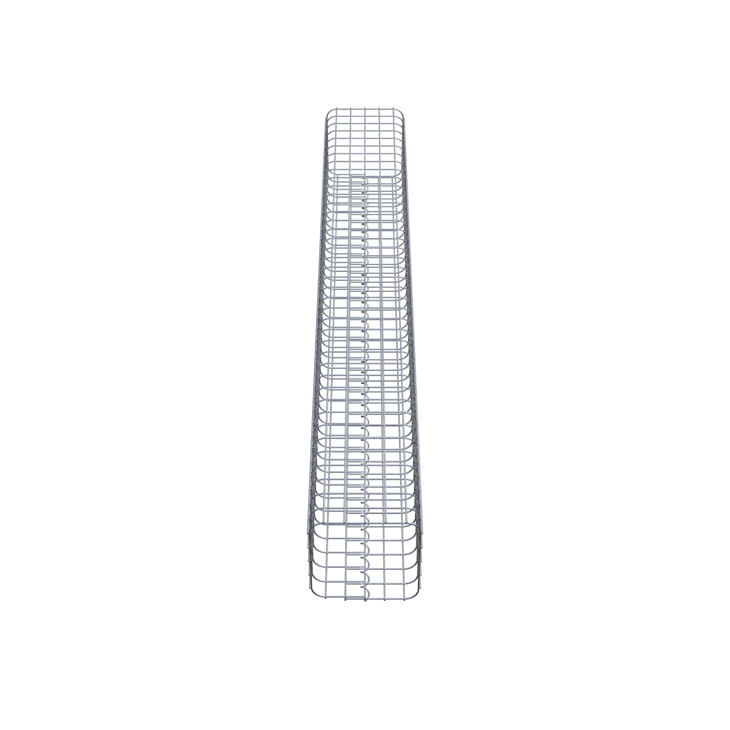 Colonne de gabion, carrée, galvanisée à chaud, 27 cm x 27 cm, hauteur 200 cm, MW 5 cm x 5 cm